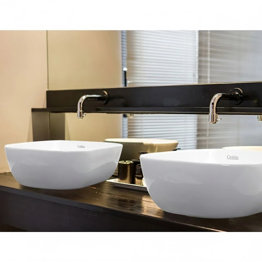 4 Cefito Bathroom Basin Ceramic Vanity Sink Hand Wash Bowl - White, 4 of 5