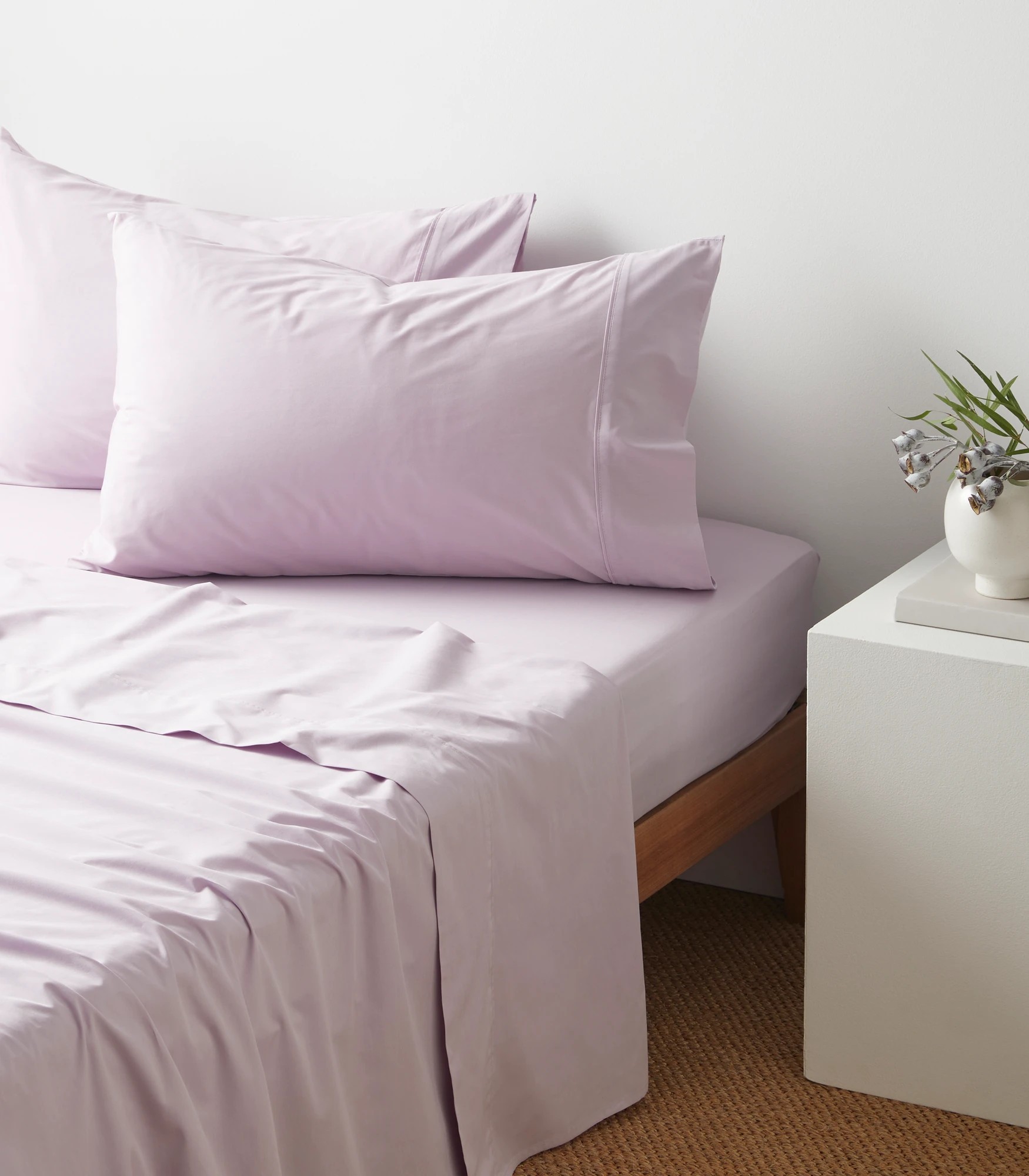 1 Target Australian Cotton 250 Thread Count Fitted Sheet
 - Single Bed
 - Purple, 1 of 2