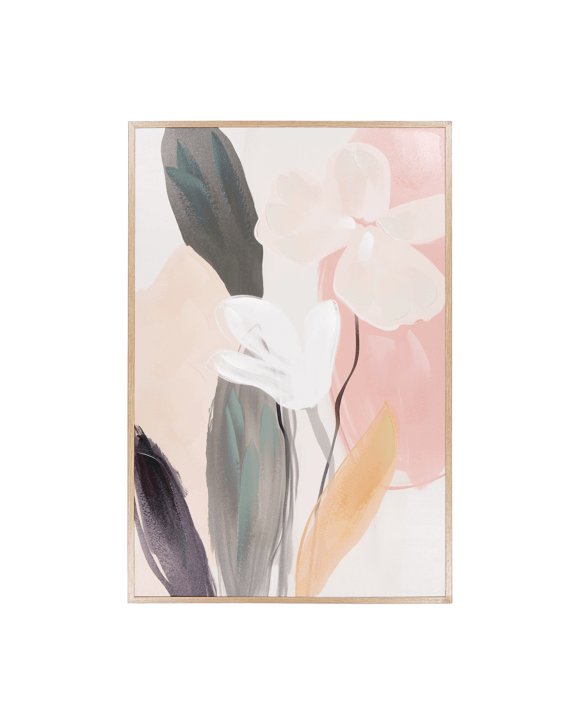 Painterly Botanical Framed Canvas - 90cm x 60cm