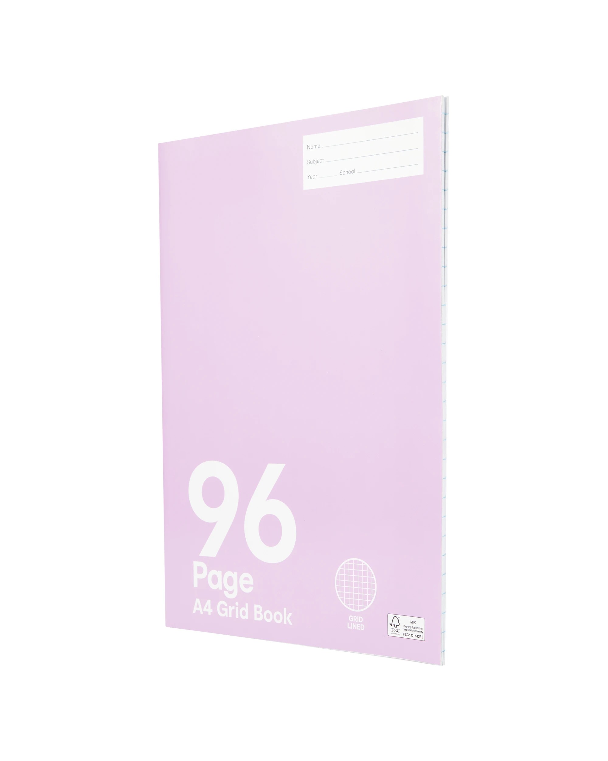3 A4 Grid Book - 96 Pages, Lilac, 3 of 4