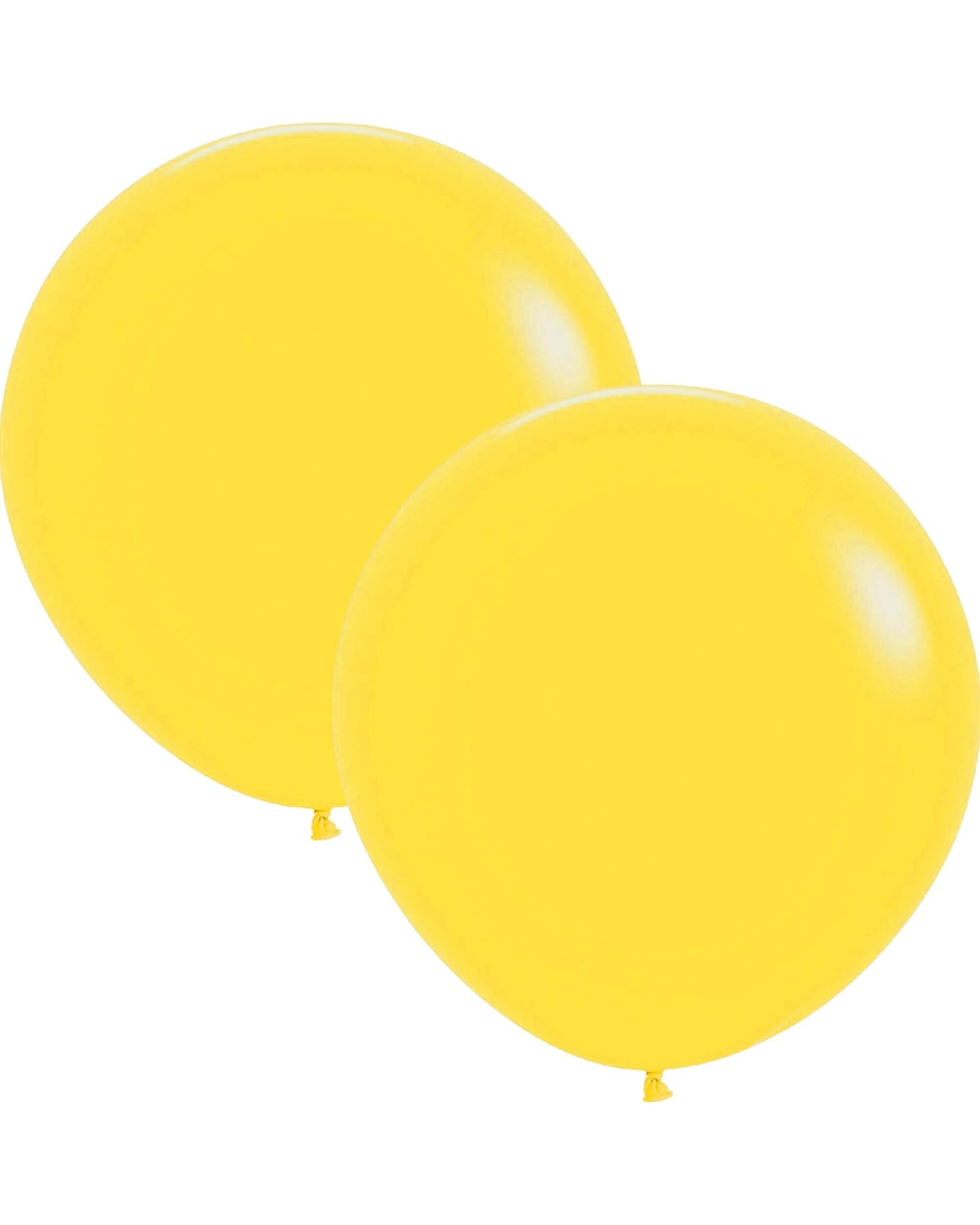 1 Sempertex Five Star Jumbo 60cm Matte Balloon Round Pack of 2 - Yellow, 1 of 1