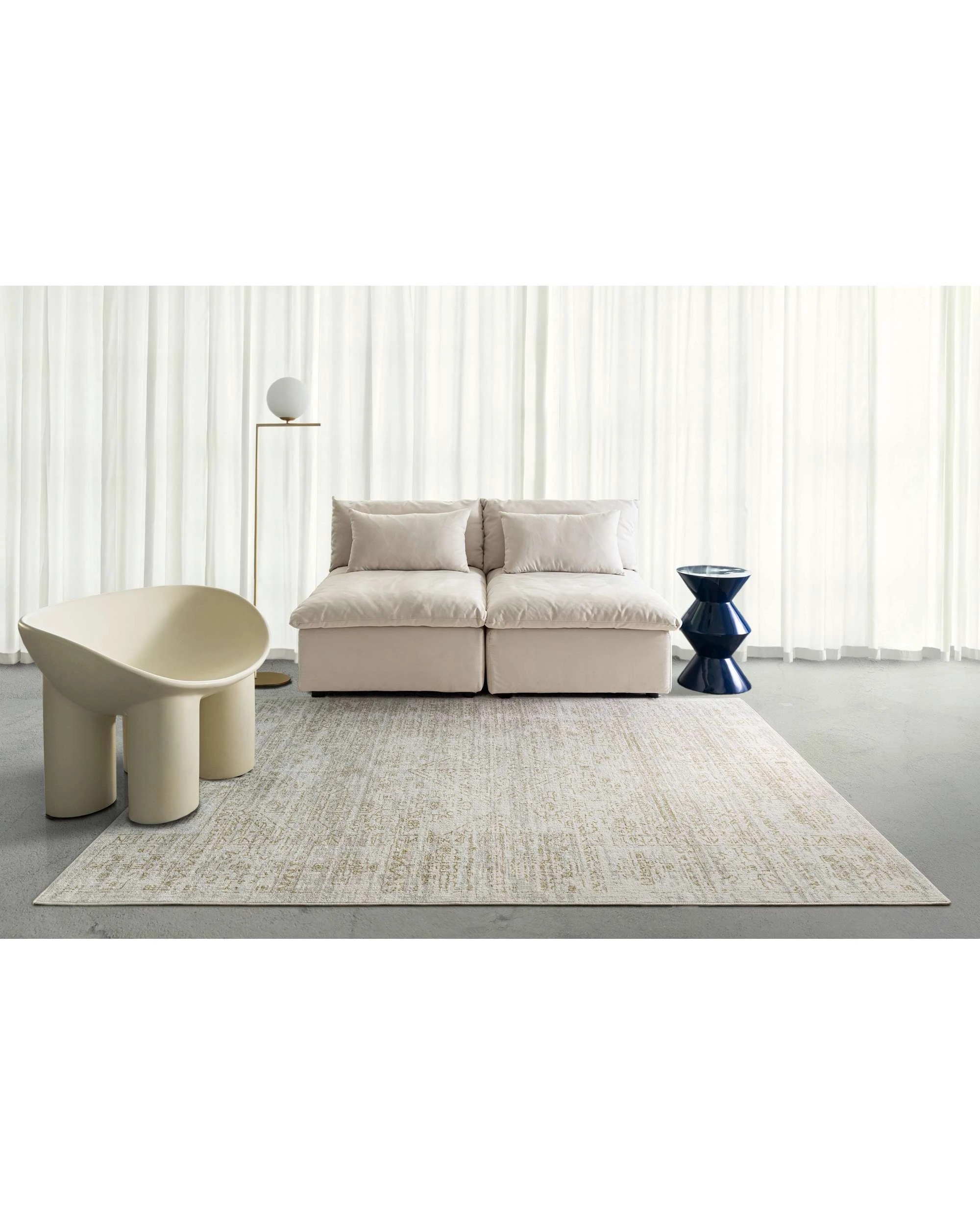 2 Loopsie Andalen  Vintage Washable Rug - Grey, 2 of 8