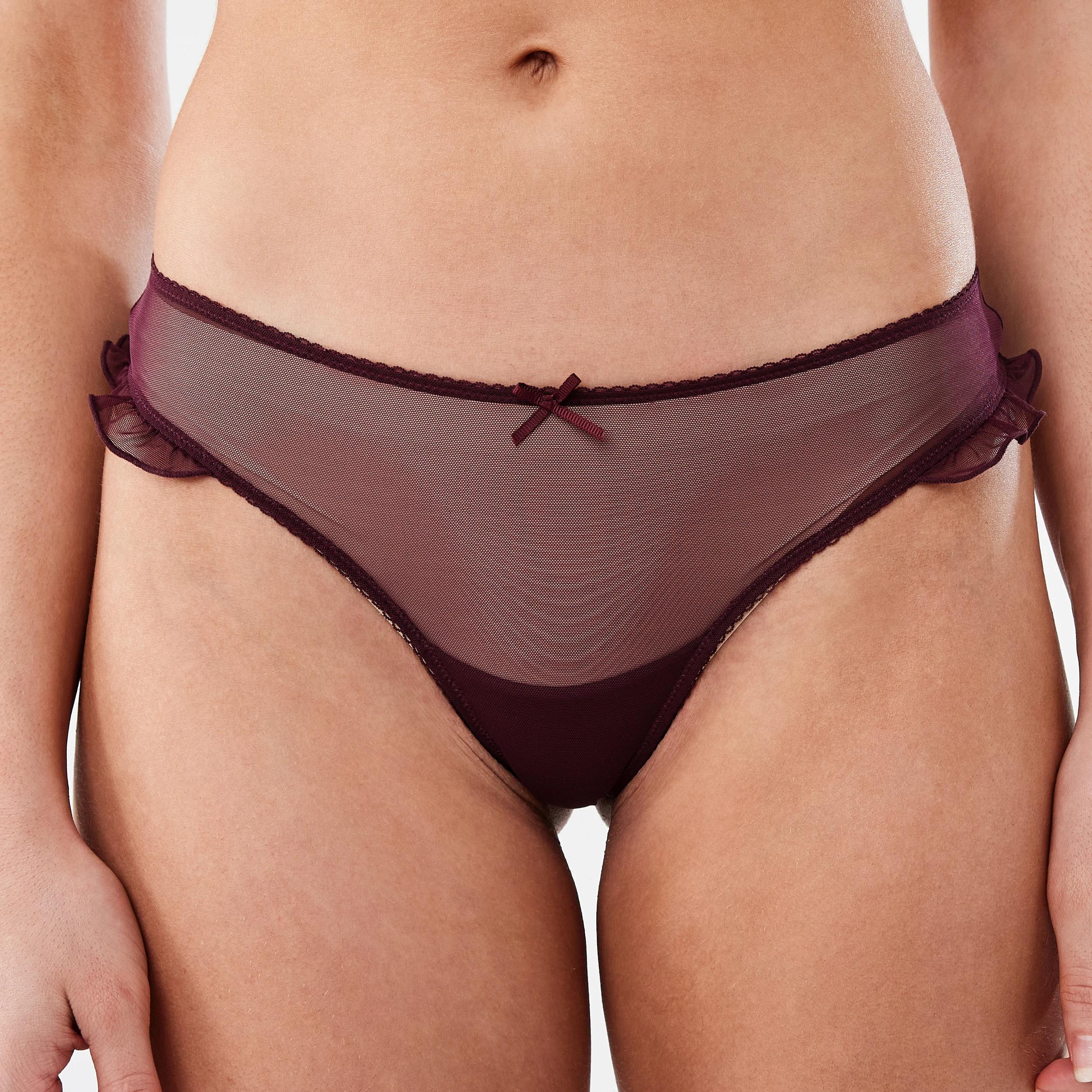 6 3 Pack Mesh G-String Briefs Burg Check, 6 of 10