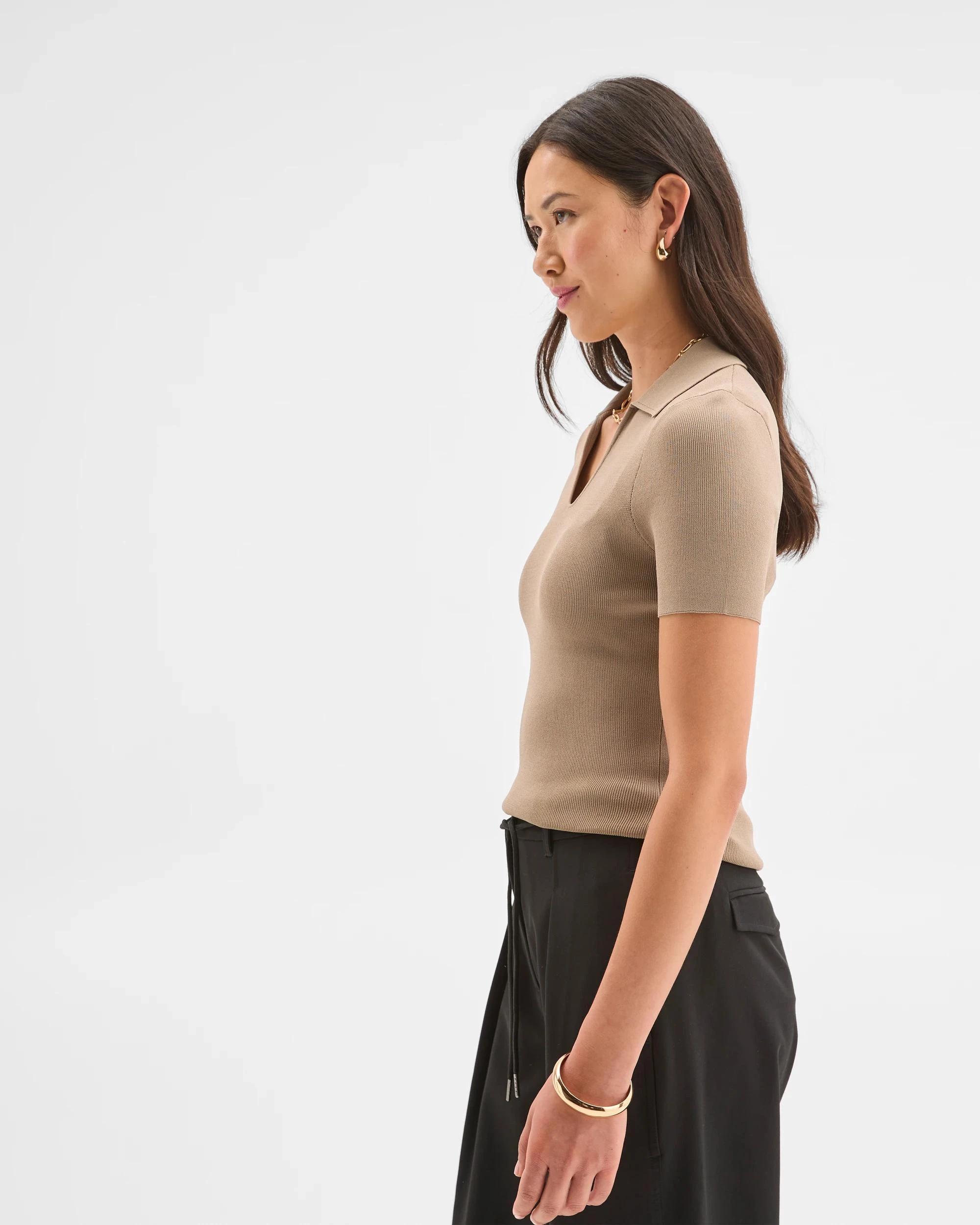 6 Preview Short Sleeve Ultimate Polo Top WEATHERED TEAK, 6 of 8