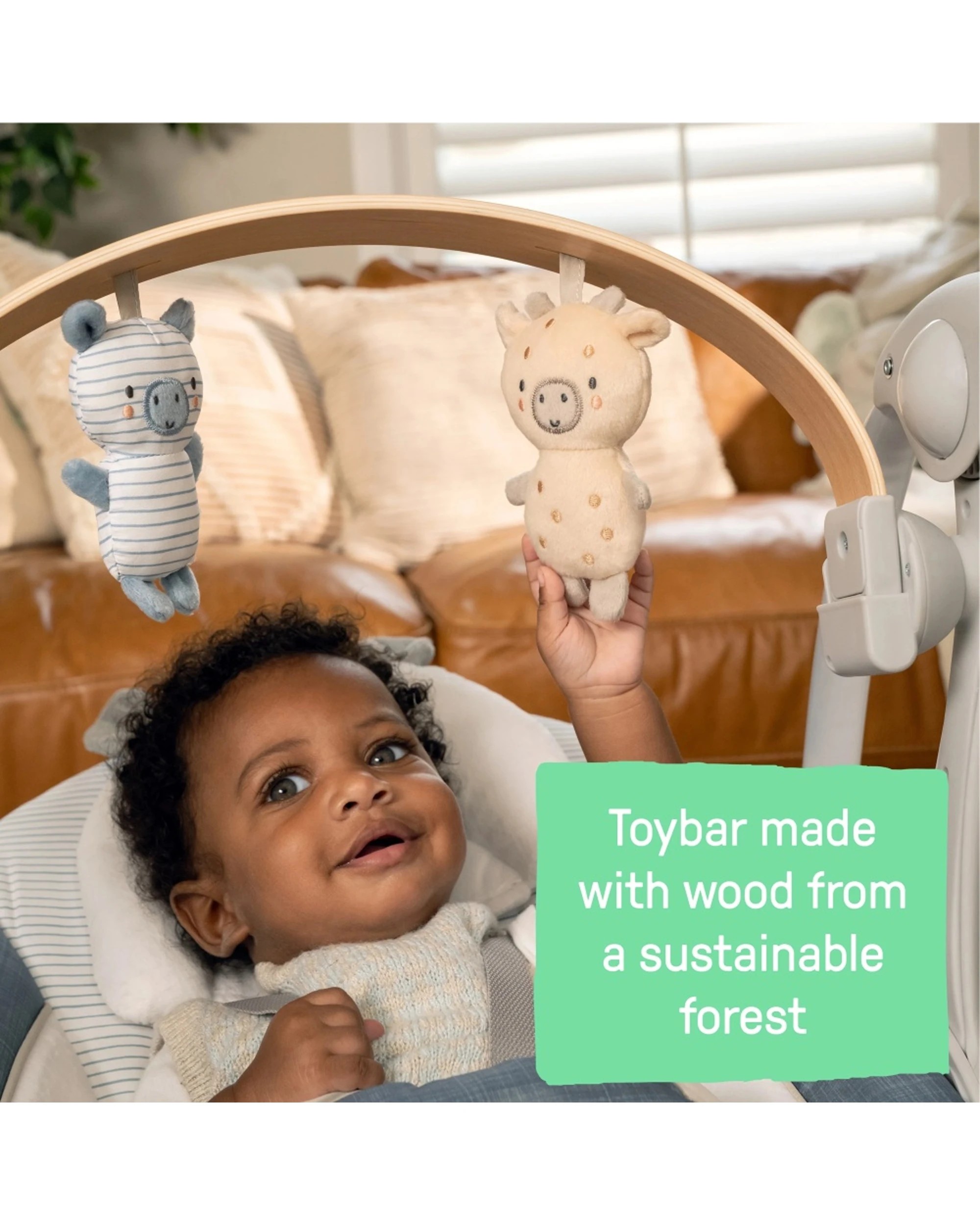 5 INGENUITY Swing 'n Go Portable Baby Swing With Toys Adjustable Speeds - Blue, 5 of 8