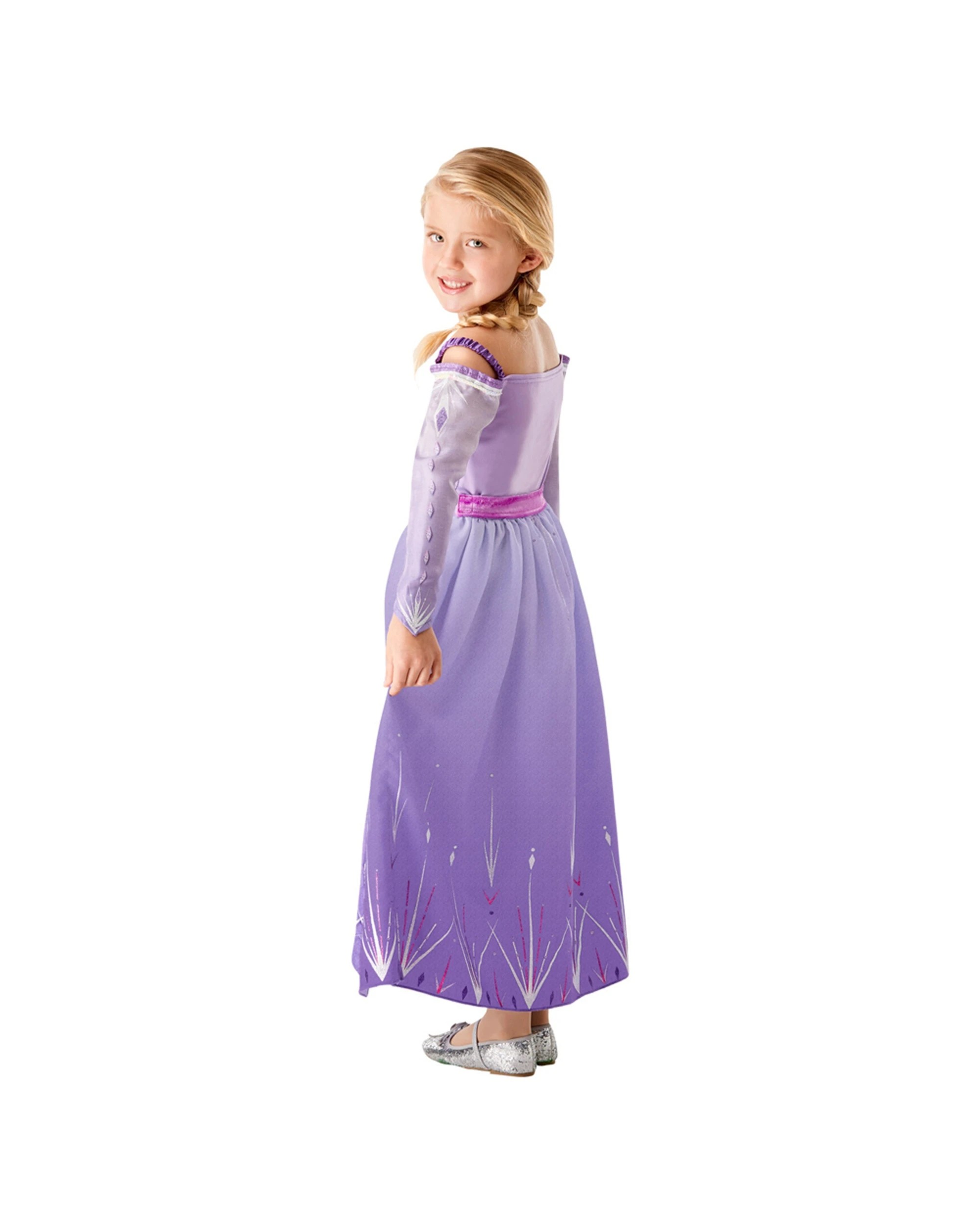 4 Disney Elsa Frozen 2 Prologue Costume Kids Dress Up Party Halloween Size 3-5 Years - Purple, 4 of 4