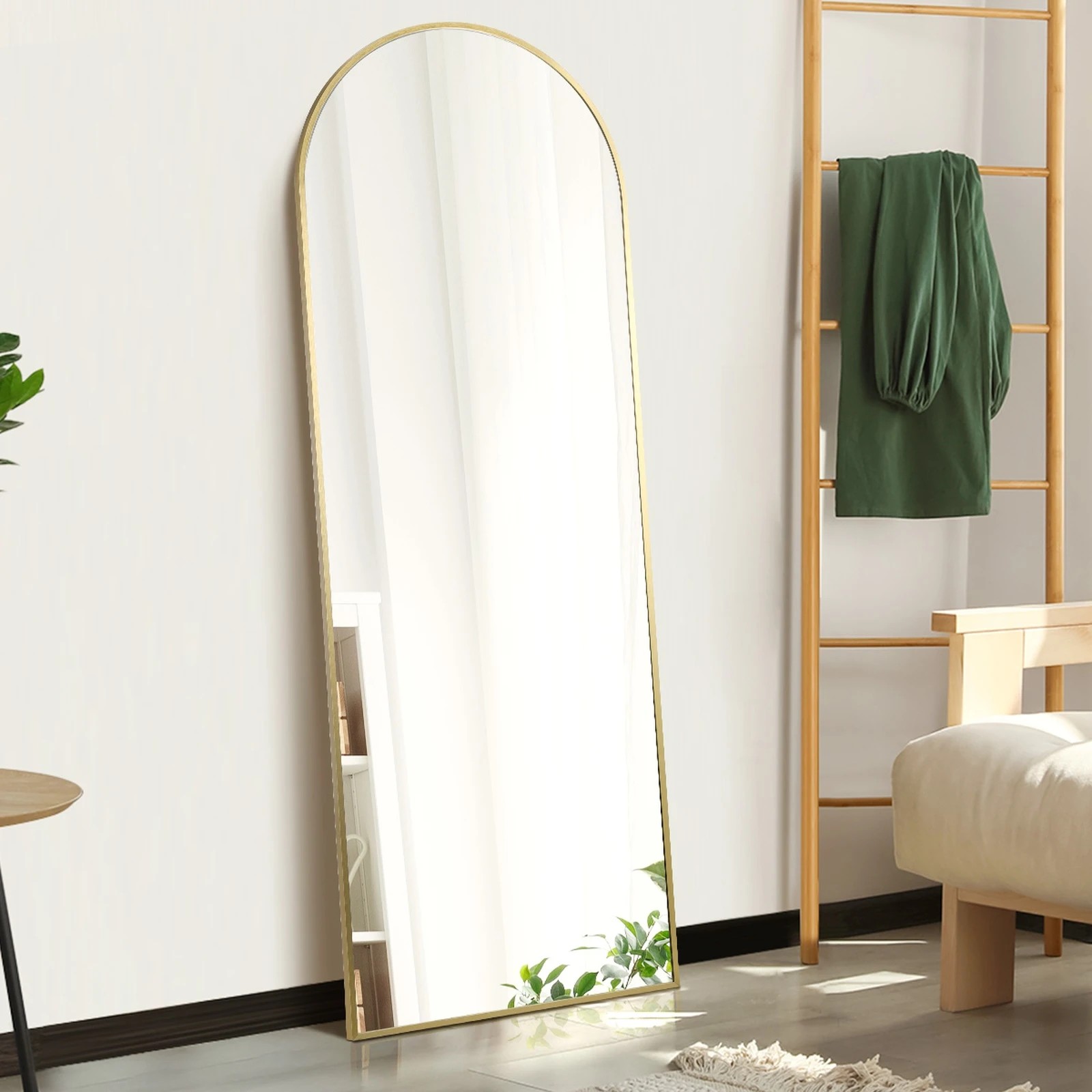 3 Oikiture 180x70cm Full Length Mirror Dressing Floor Mirrors Free Standing
 - Gold, 3 of 9
