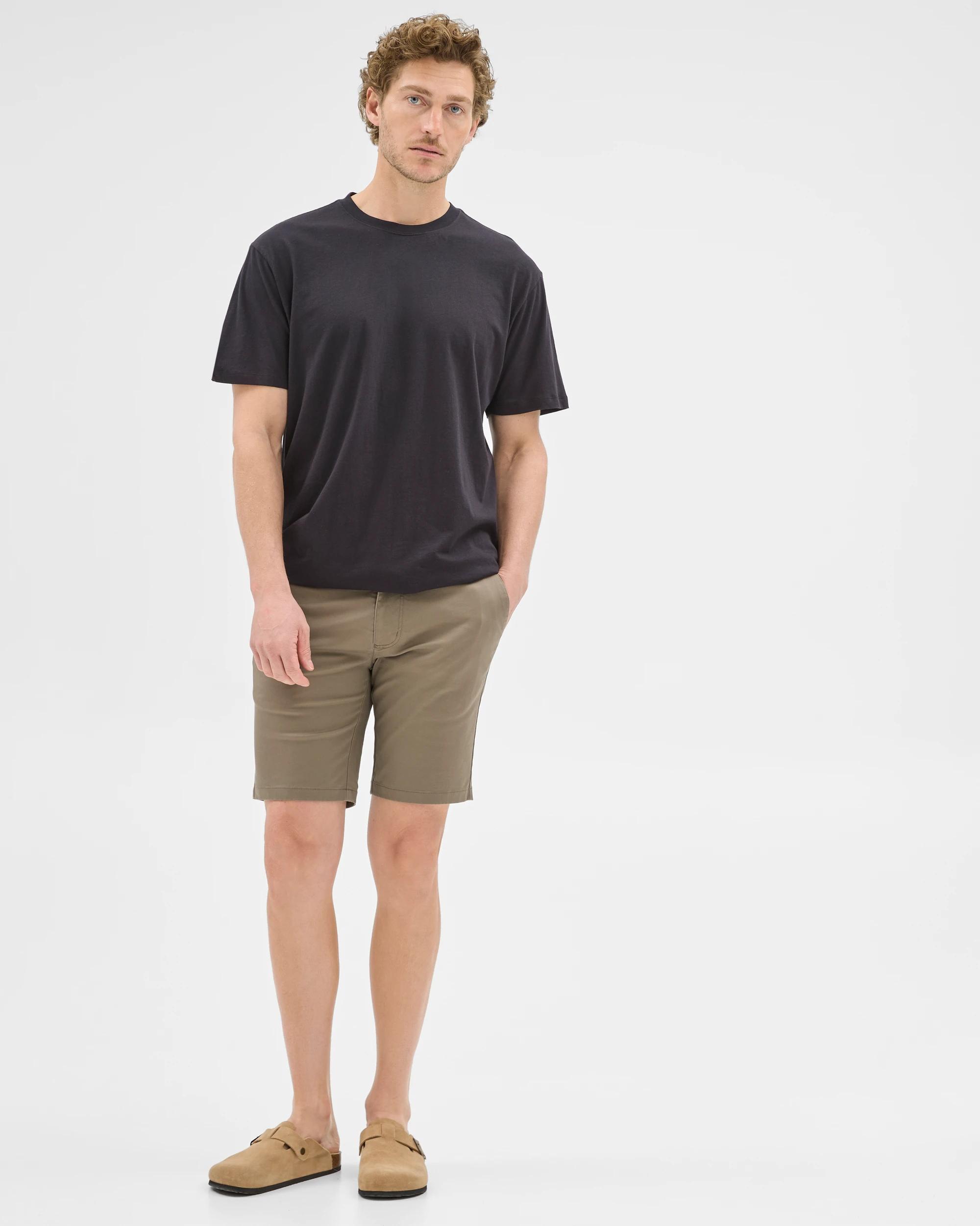 1 Target Australian Cotton Blend Slim Chino Shorts MUSHROOM, 1 of 6