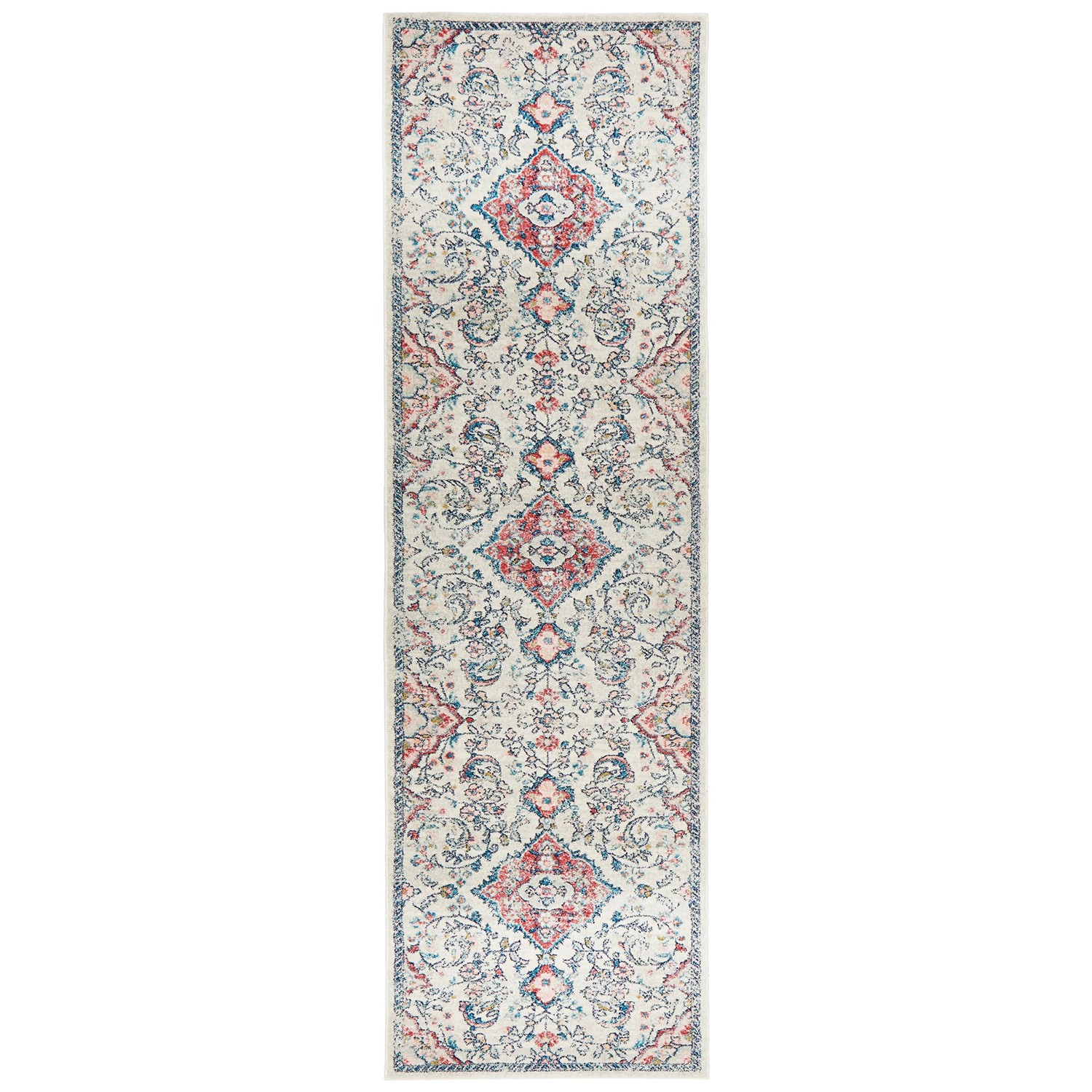 1 Common Ground Rugs Mason 705 500x80cm Runner - Extra Large Pet Friendly Rug - Multi, 1 of 7