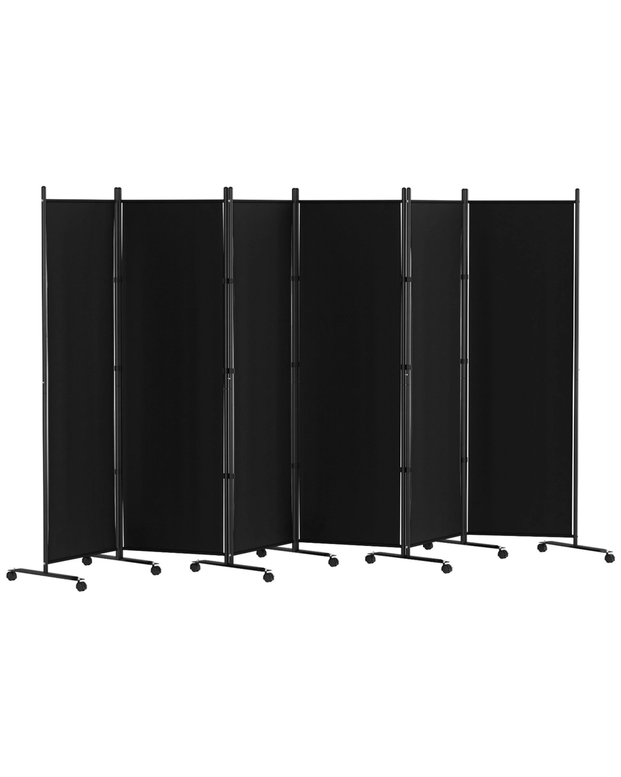 1 Artiss 6 Panel Room Divider Screen 323cm Wheel Fabric
 - Black, 1 of 3