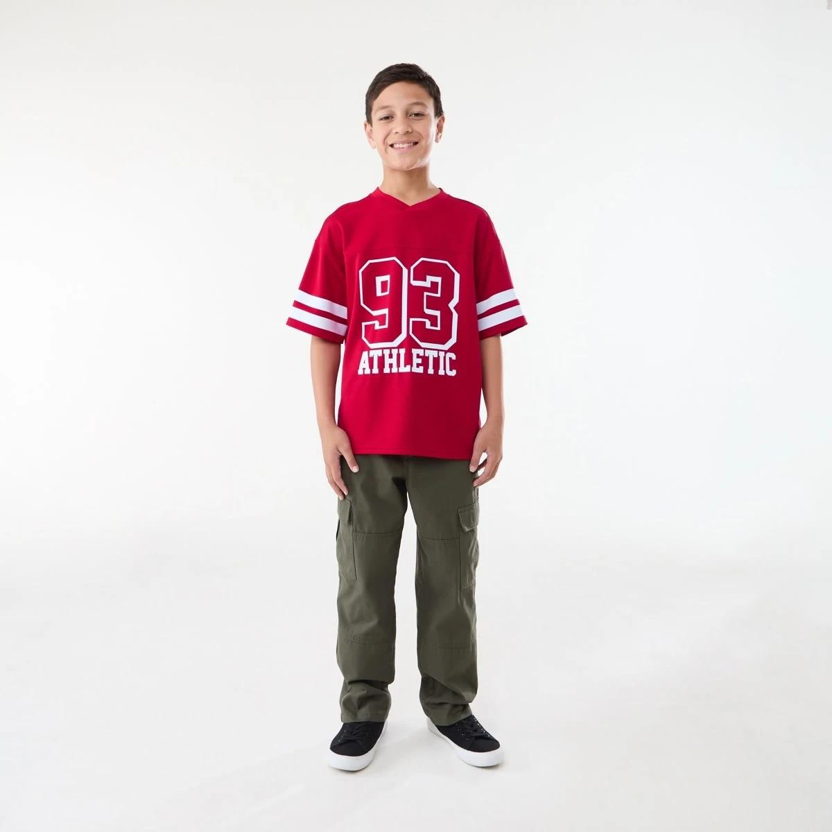 7 Short Sleeve Oversized Mesh T-shirt JERSEY 93 URBAN MID RED, 7 of 8