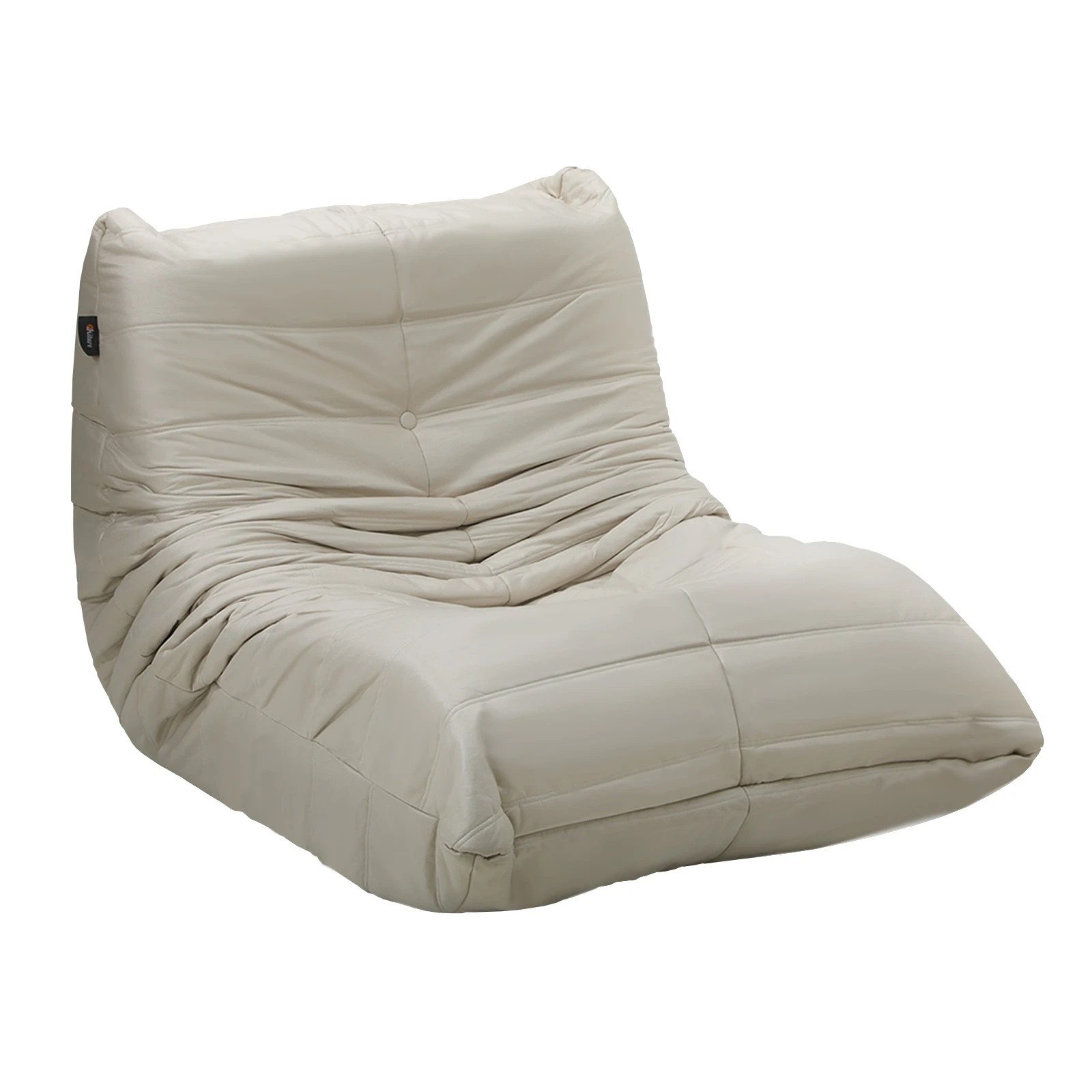 1 Oikiture Floor Sofa Accent Chair Lazy Lounge - Beige, 1 of 9