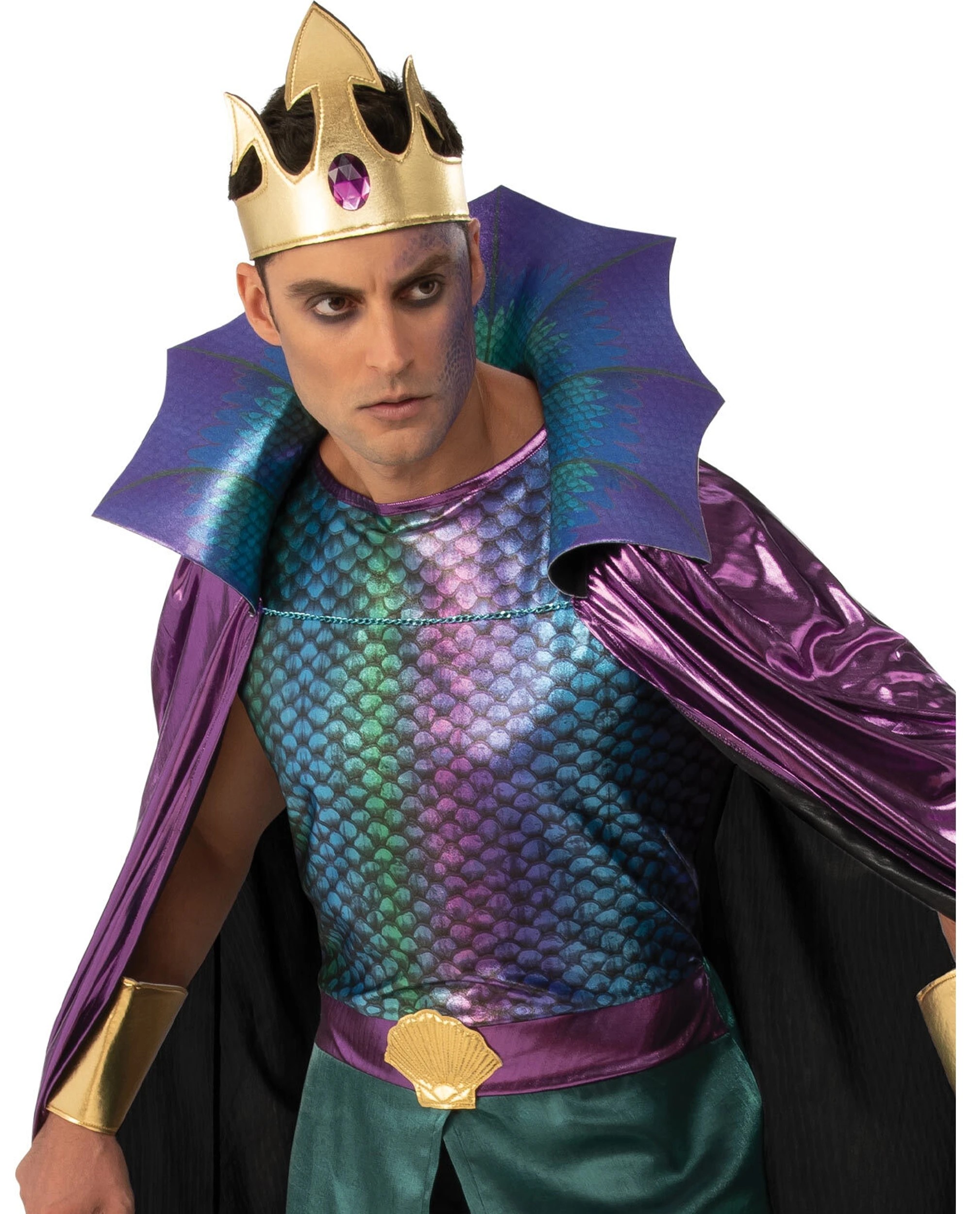 2 Rubies King Neptune Mer-Man Dress Up Costume Size XL - Multi, 2 of 3