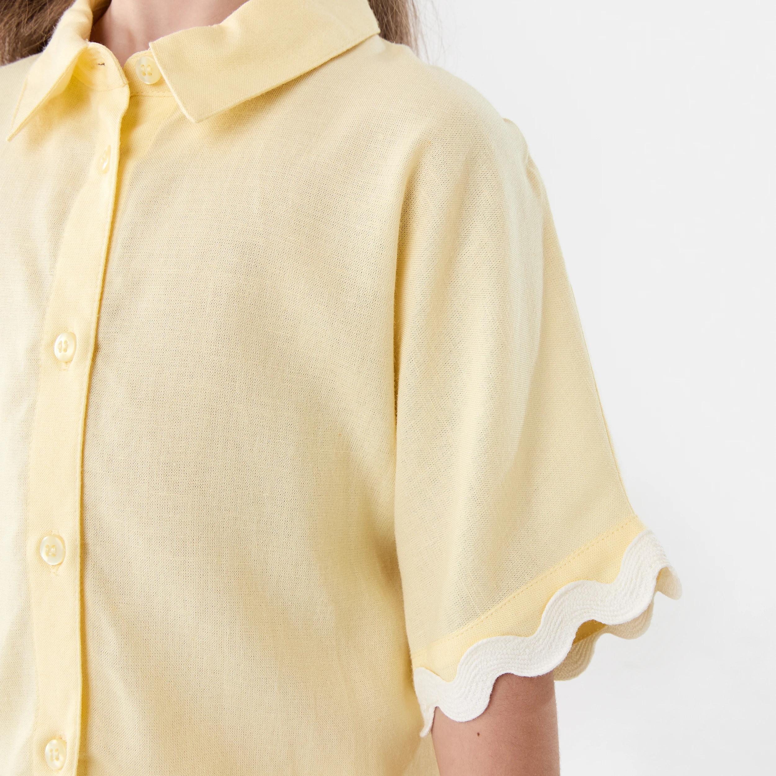 5 Oversize Woven Shirt Ylw Butter, 5 of 7