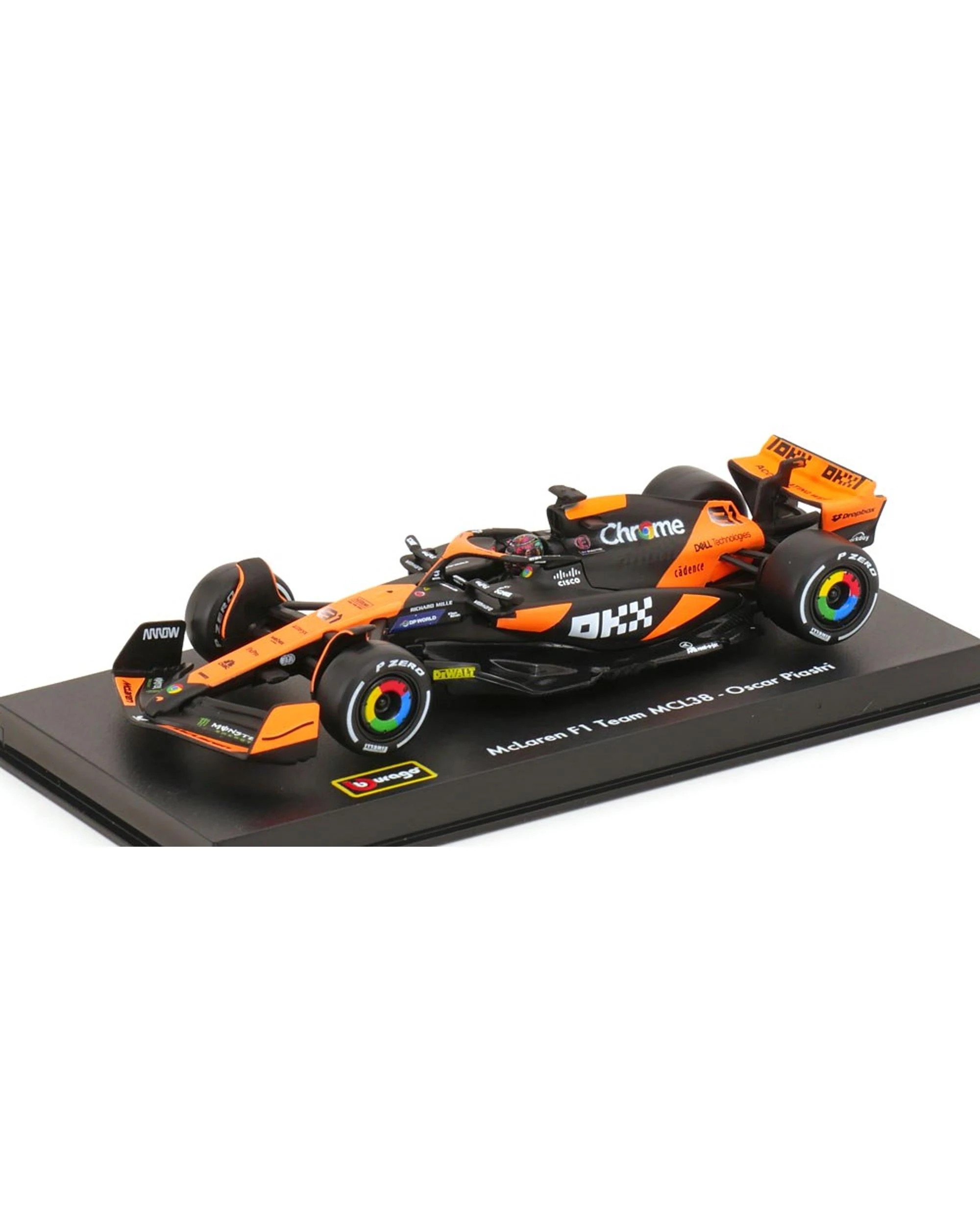 3 Bburago Formula Racing 2024 F-1 McLaren MCL38 #81 Oscar Piastri with Helmet 1:43 Scale Diecast Vehicle, 3 of 4