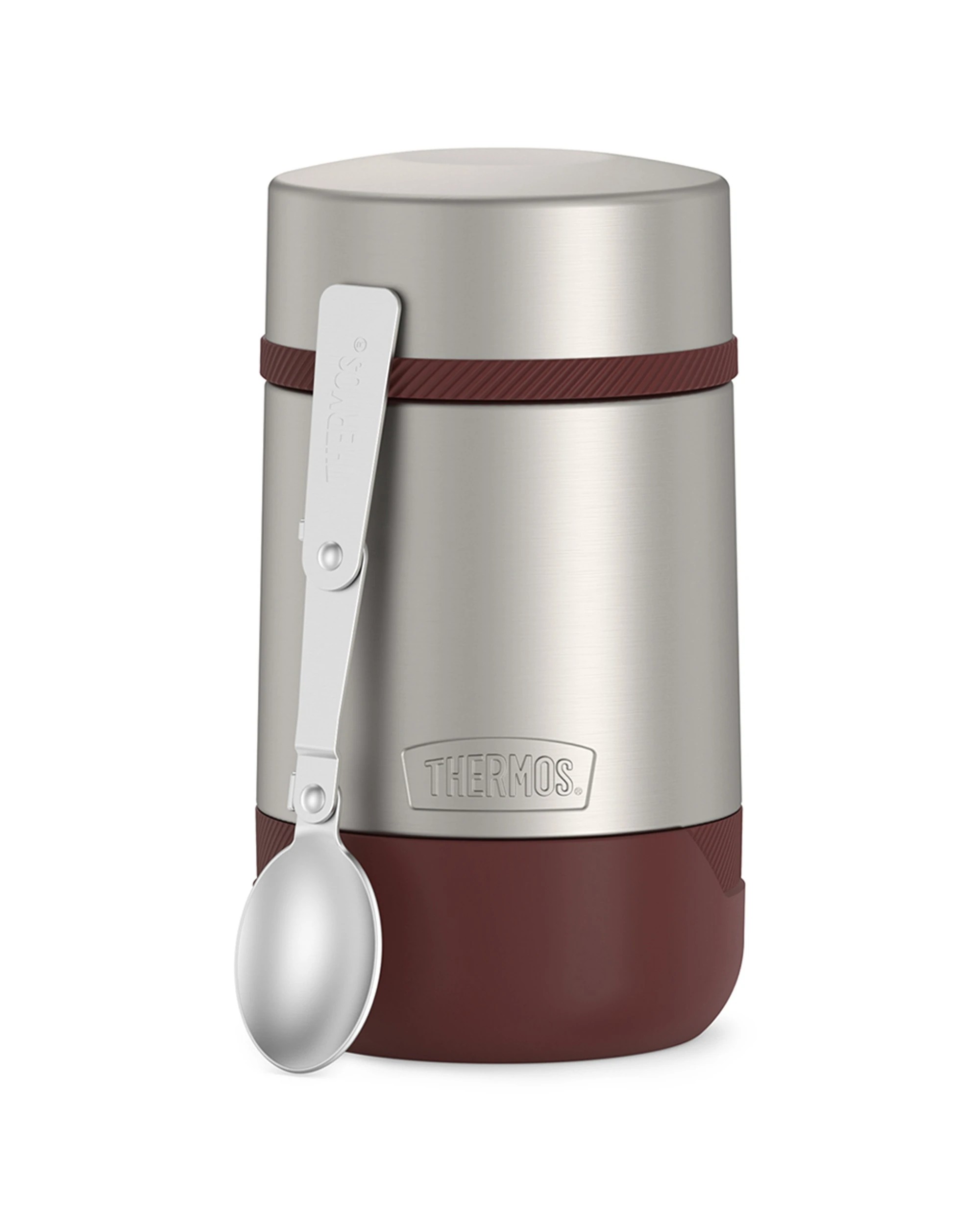 1 Thermos Guardian 530Ml Stainless Steel Vacuum Insulated Food Jar With Bowl - Red, 1 of 3