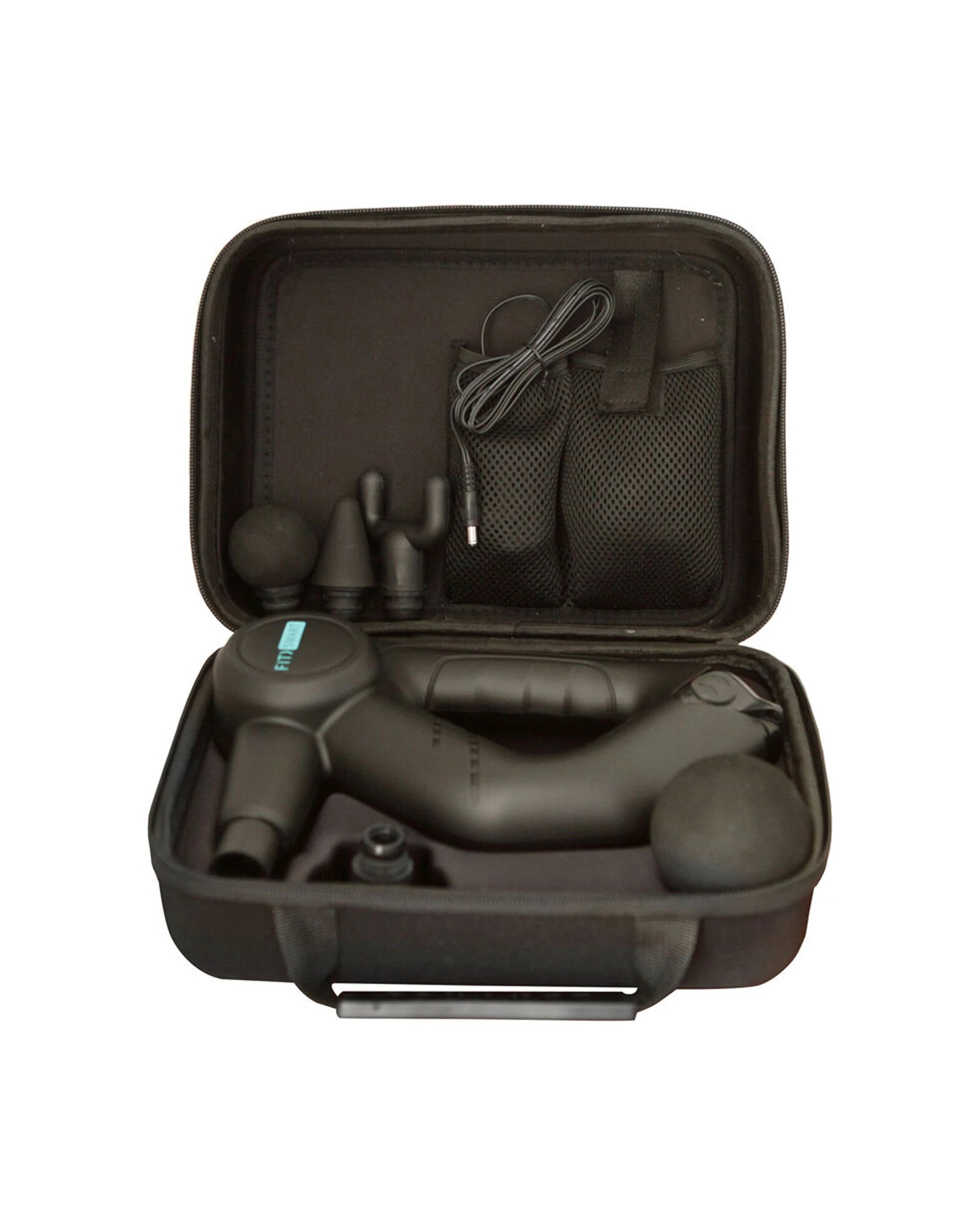 3 FITSMART 3 Level Vibration Therapy Massage Gun With 5 Interchangeable Heads - Black, 3 of 9