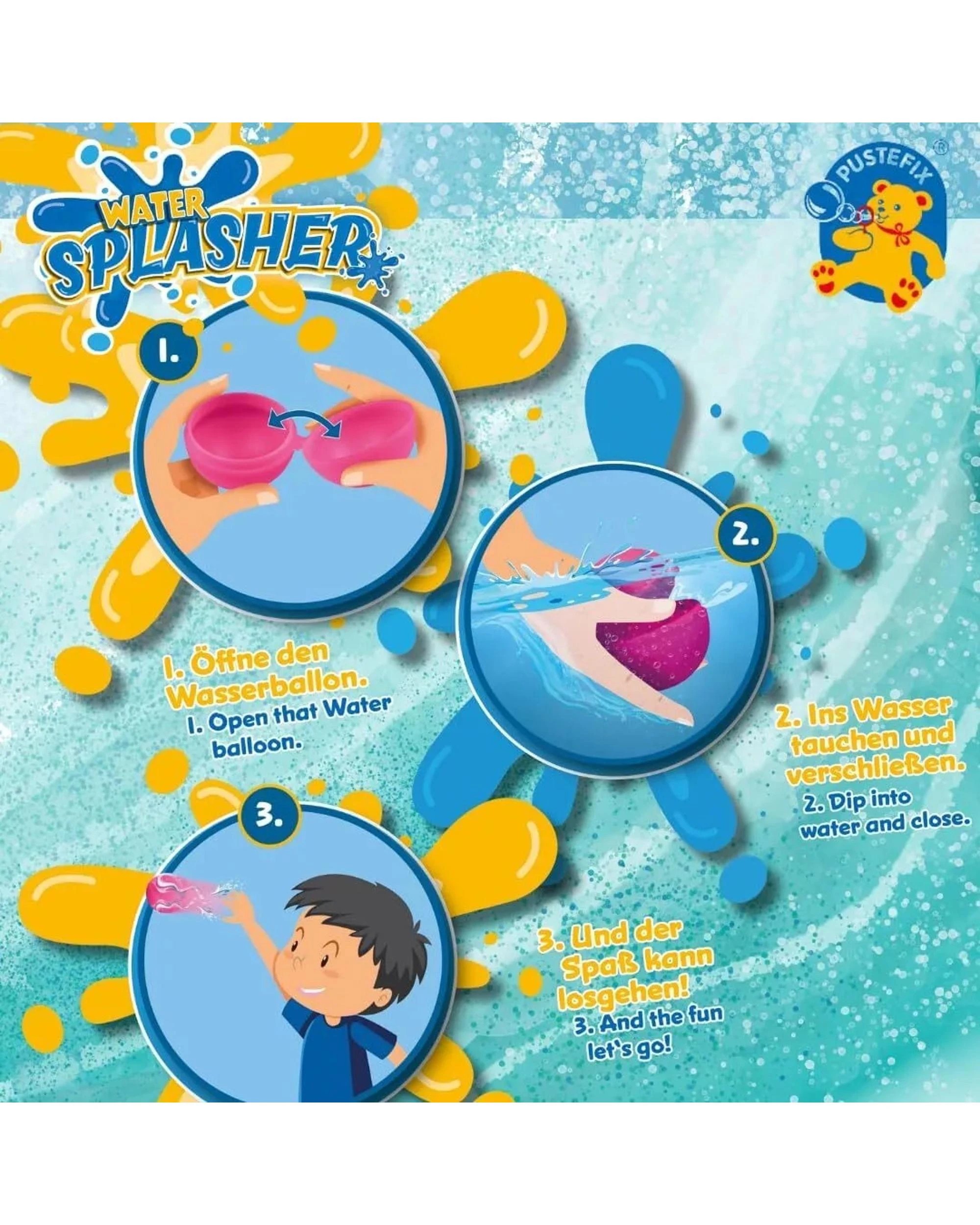 2 Pustefix Water Splashers Reusable Water Balloons 12 Pack, 2 of 4