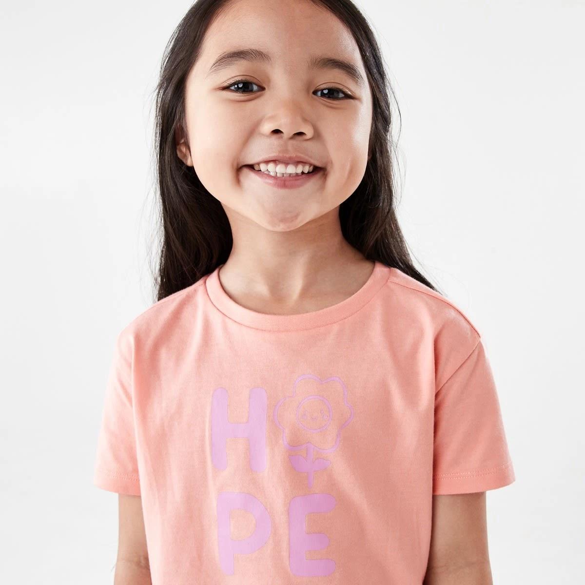 3 Printed T-shirt BLOOMING HOPE APRICOT BLUSH, 3 of 6