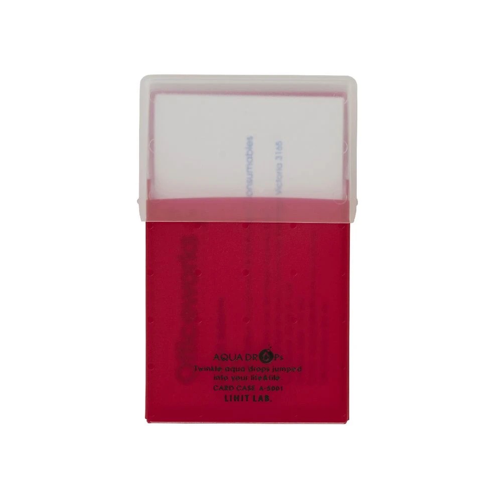 2 Aqua Drops Business Card Case 50 Capacity Red, 2 of 4