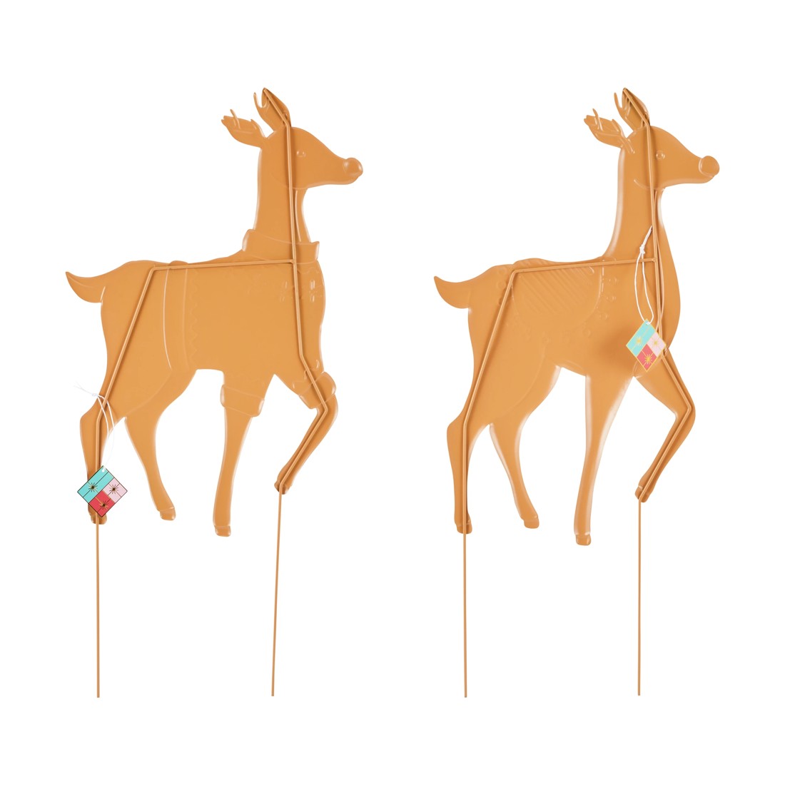 4 Large Christmas Reindeer Stake - Assorted, 4 of 6