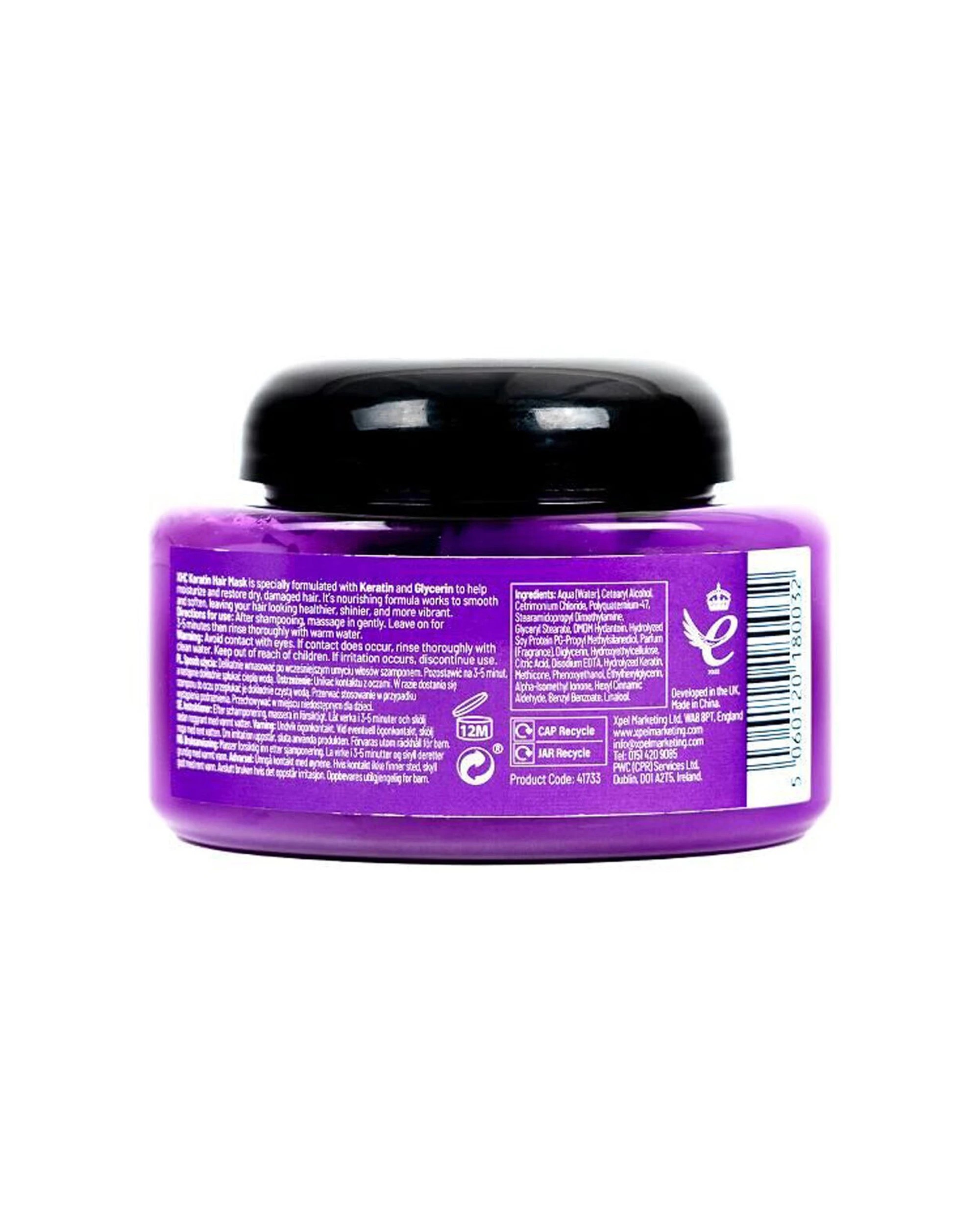 3 XHC 12PK Keratin Classic Hair Mask For Smooth Straight Sleek 220ml - Purple, 3 of 3