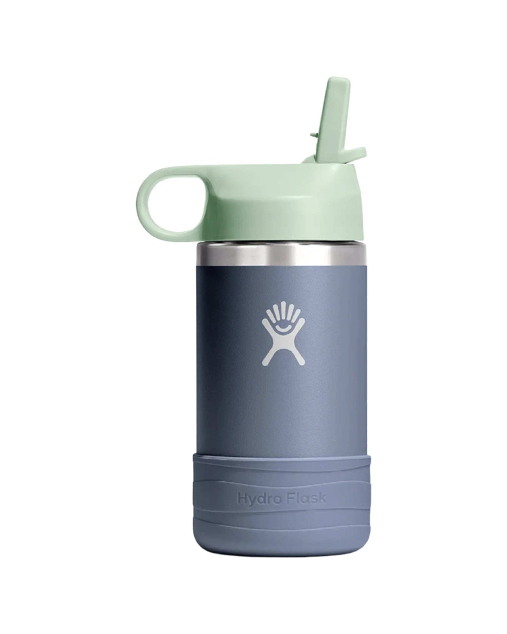 1 Hydro Flask Kids Wide Mouth Insulated Drink Bottle Leakproof Straw Cap 12oz Koala - Grey, 1 of 2