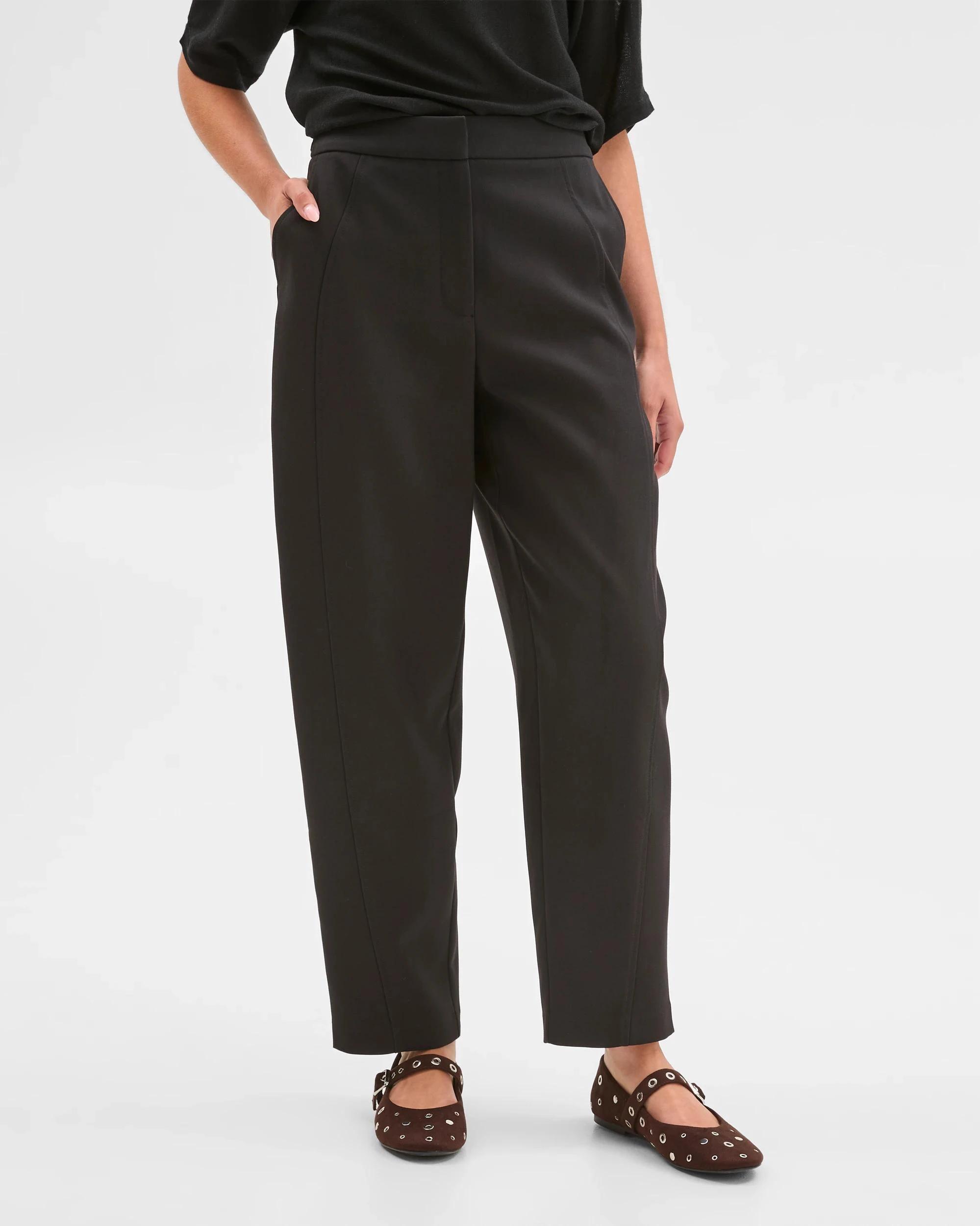 3 Target Petites Petites Tailored Barrel Leg Pants BLACK, 3 of 4