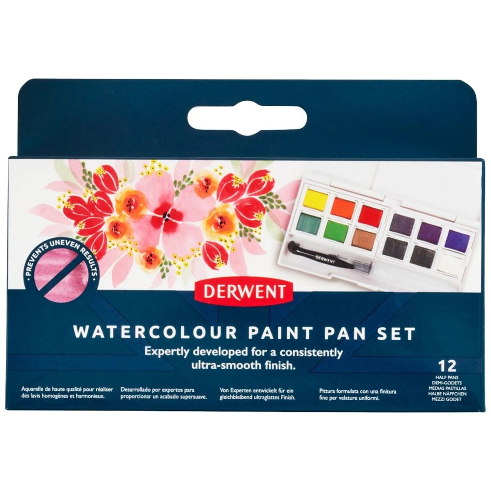1 Derwent Watercolour Paint Pan 12 Pack, 1 of 6