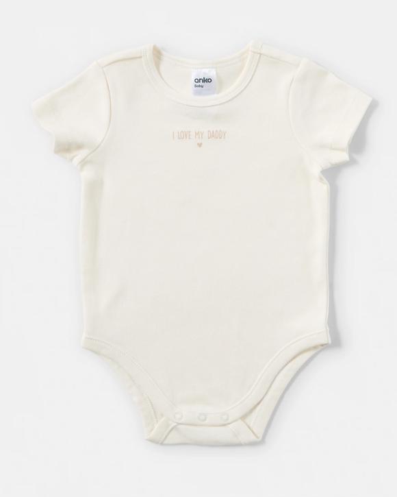 Short Sleeve Placement Print Bodysuit