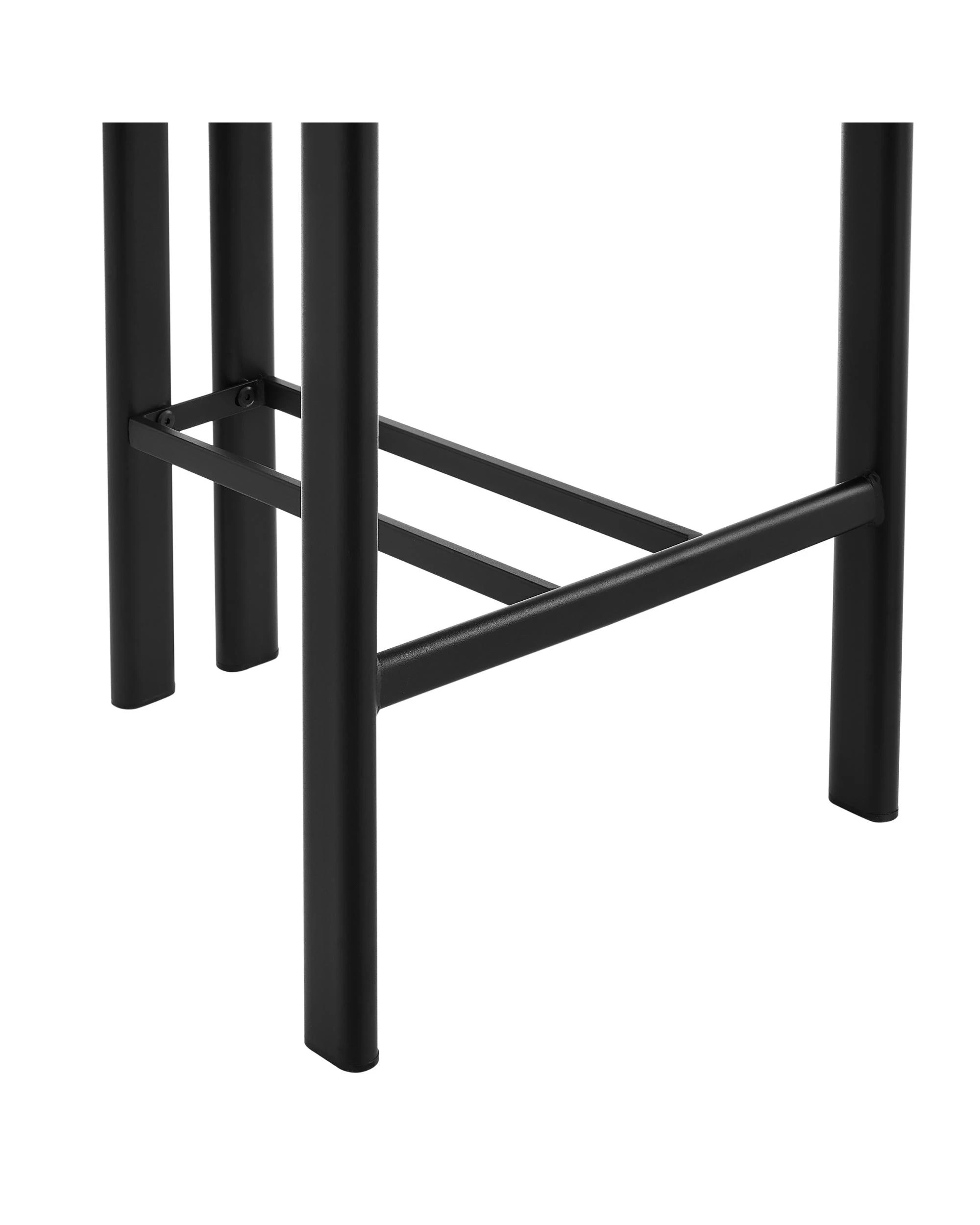 8 Kodu Dining Stools Pair (Set of Two) Beige and Black, 8 of 9