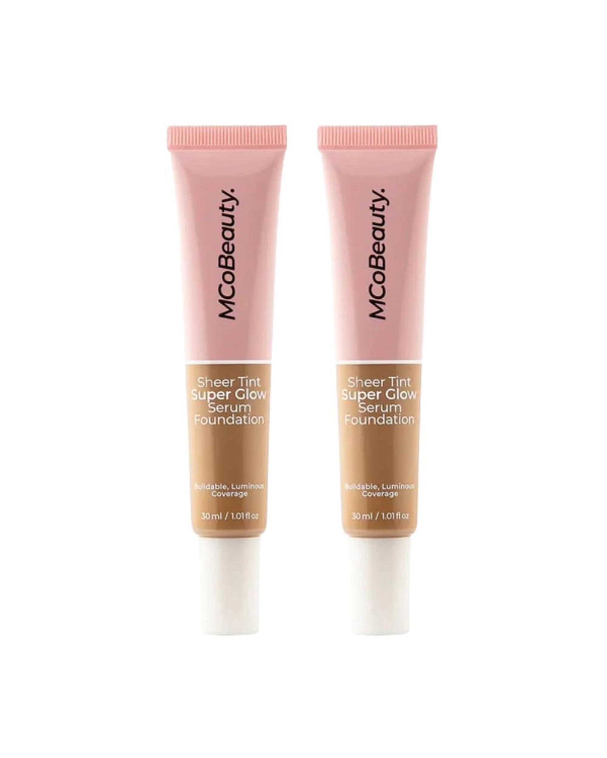 1 2 x MCoBeauty Sheer Tint Super Glow Serum Foundation 30mL - 5-6 Natural Medium - Beige, 1 of 5