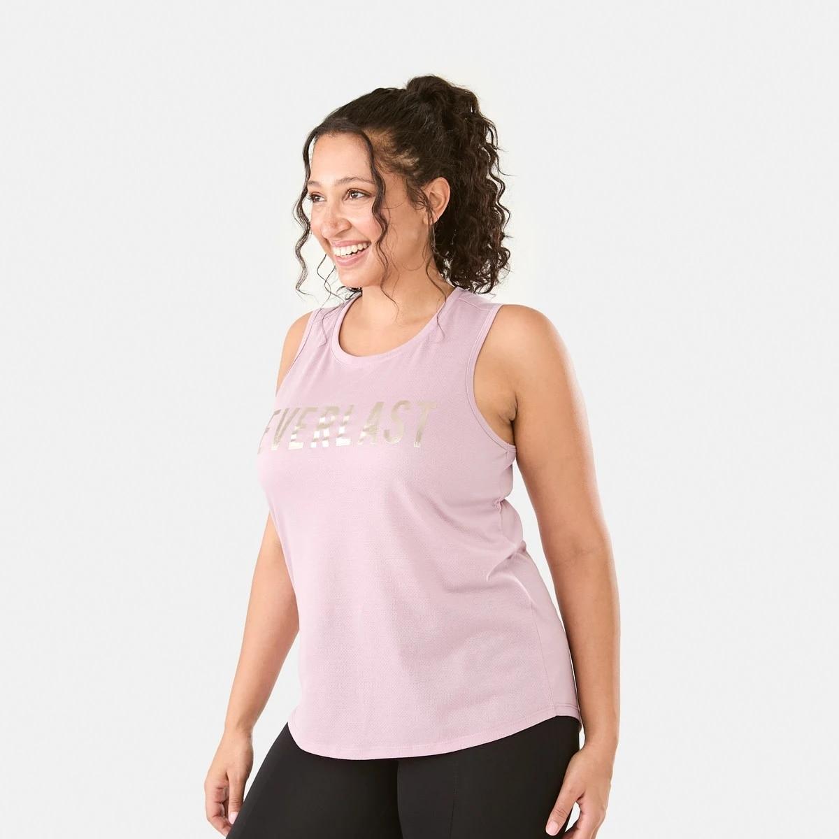 2 Everlast Womens Keyhole Tank EVERLAST BLOCK DUSTY PINK, 2 of 7