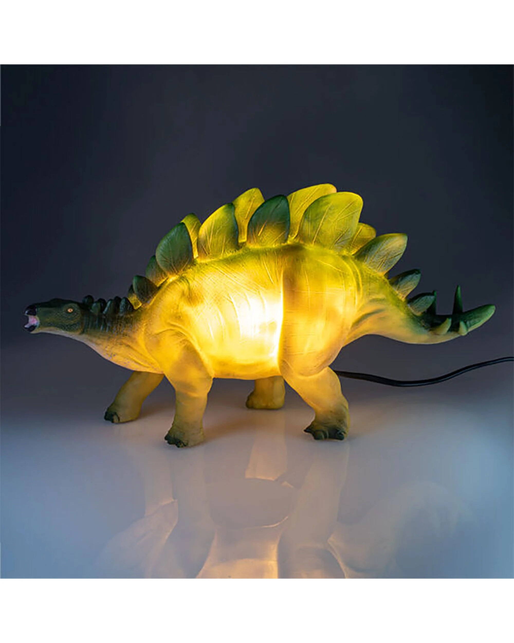 2 MDI Aus Dino Island Stegosaurus Table Lamp Night Light Bedroom Decor Kids Children - Multi, 2 of 6