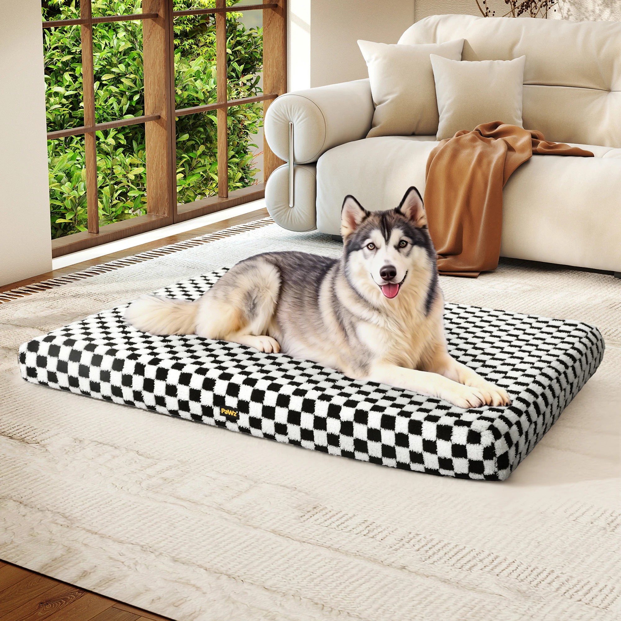 7 Pawz Orthopedic Pet Bed Square Checkerboard XL, 7 of 9