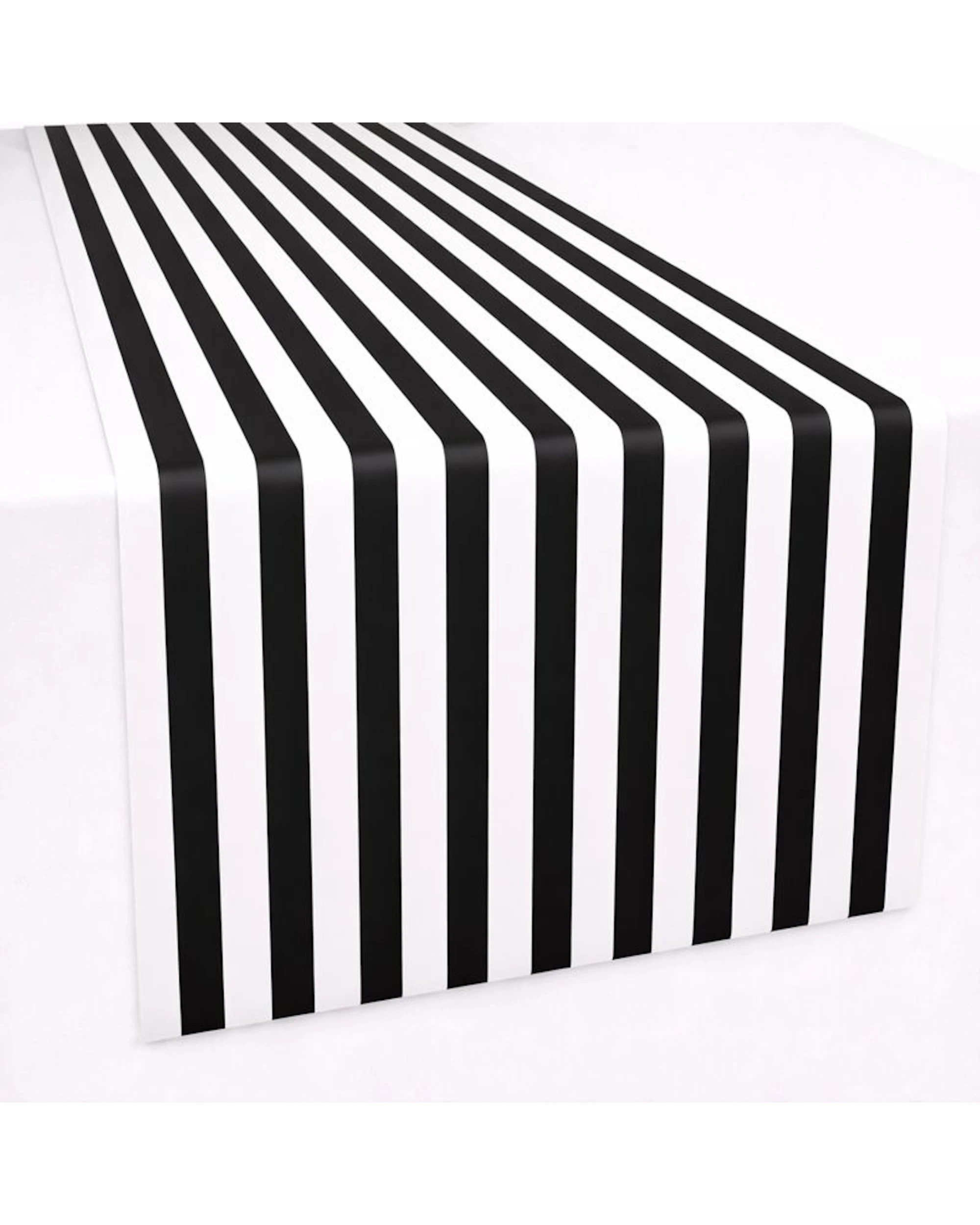 1 Shmick Black and White Paper Table Runner 8m - Black and White, 1 of 2