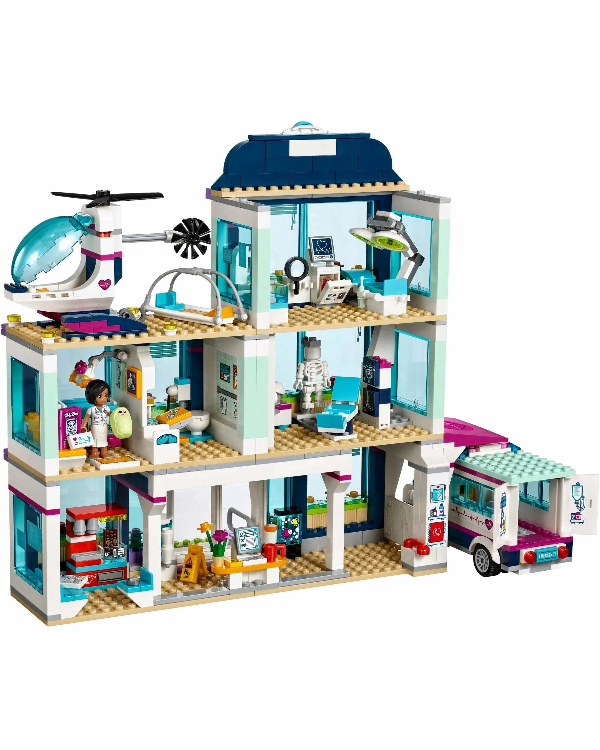 4 LEGO 41318 Heartlake Hospital: Doctor Playset with Ambulance & Helicopter, 4 of 5