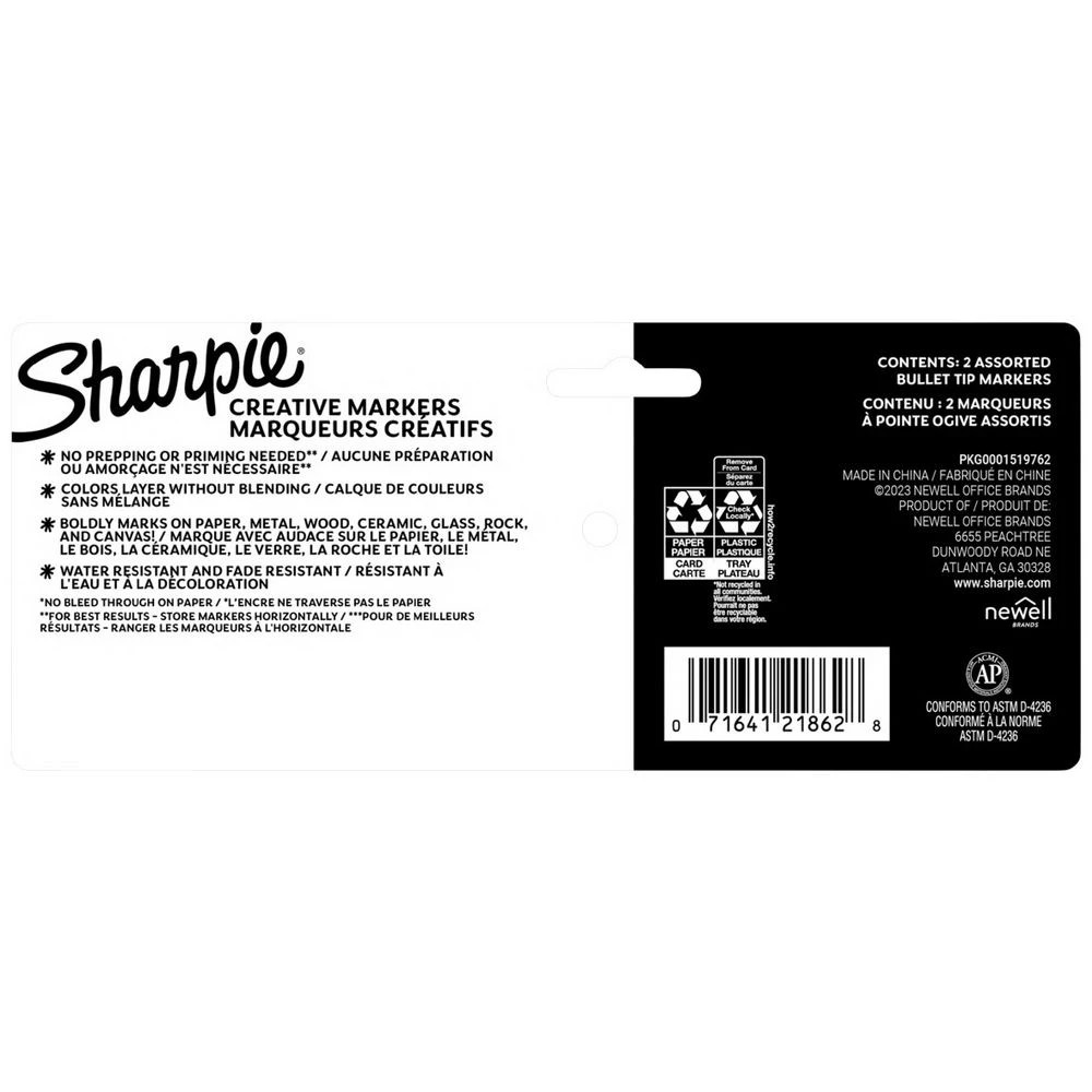 4 Sharpie Creative Acrylic Bullet Markers 2 Pack, 4 of 10