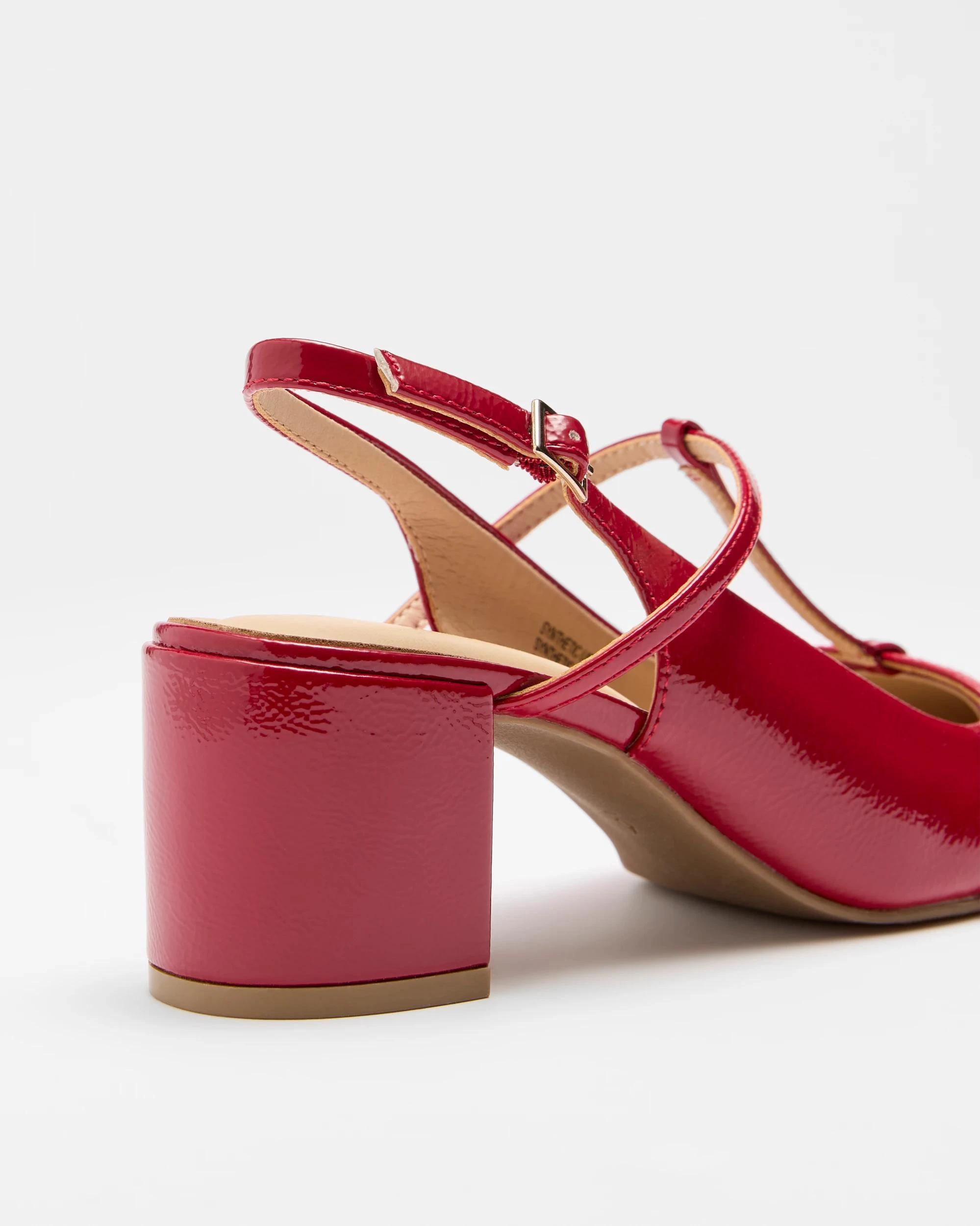 2 Target Womens T-bar Point Block Heel - Darla Ii RED CRINKLE PATENT, 2 of 3