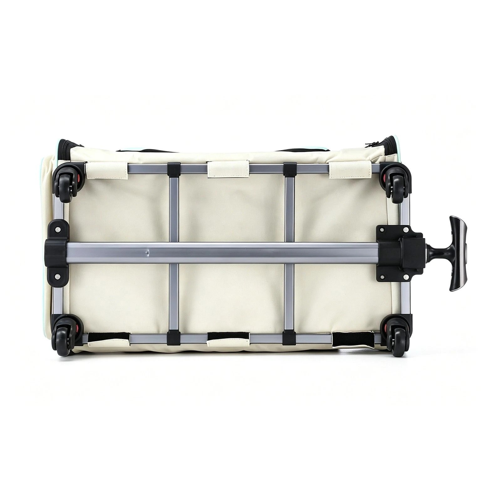 6 Pet Scene Foldable Rolling Pet Dog Carrier Trolley Portable Cat Travel Shoulder Bag with Wheels 60x40x40cm, 6 of 6