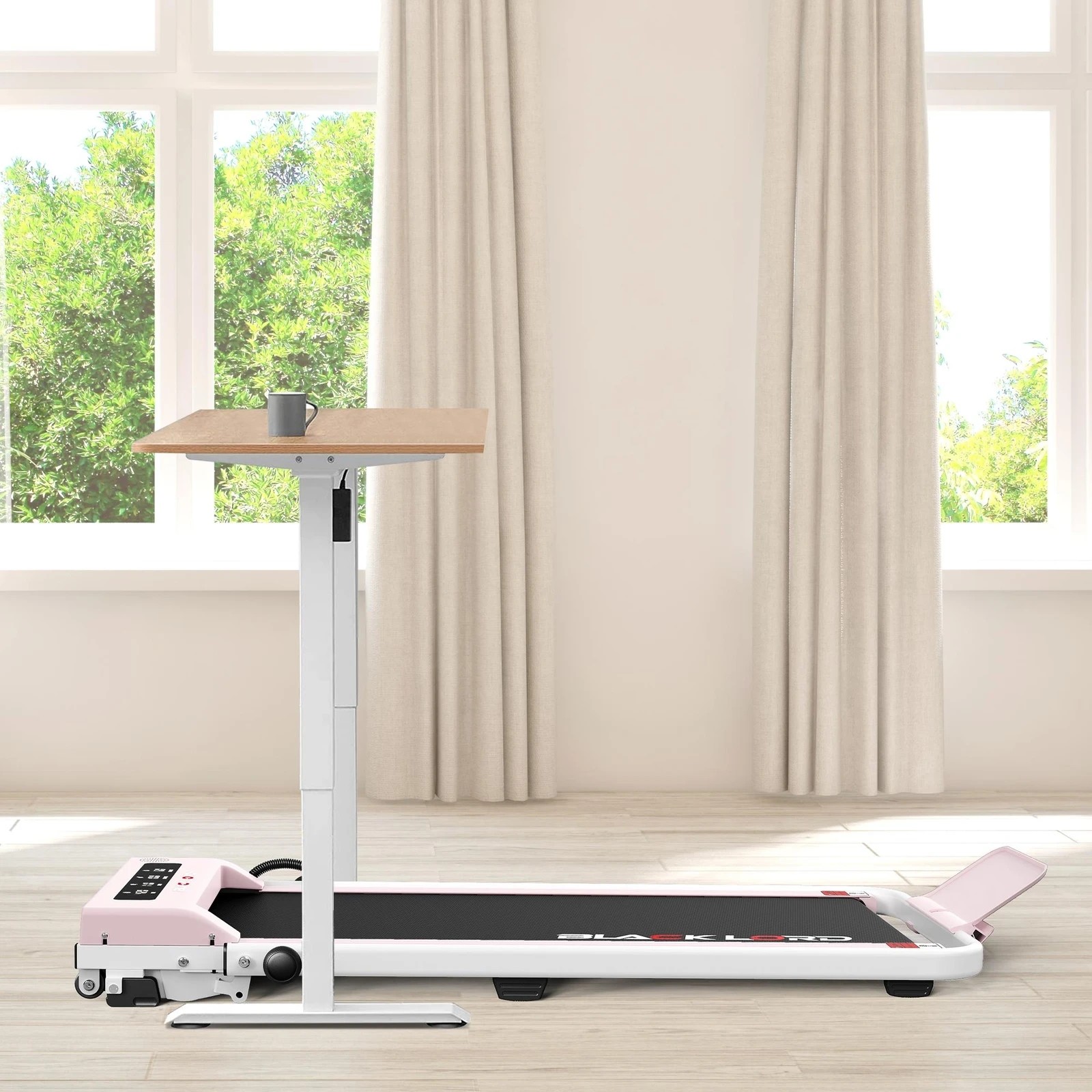 8 Black Lord Treadmill Electric Walking Pad Foldable Under Desk Home Gym 38cm Belt - Pink, 8 of 10