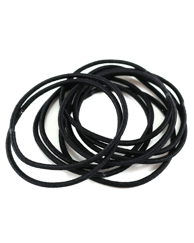 16 Pack Black Snagless Elas