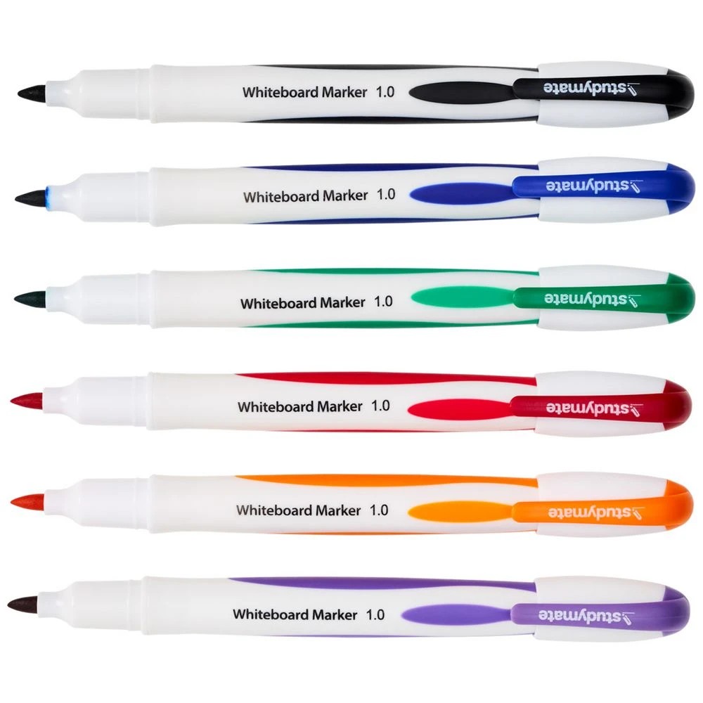 3 Studymate 1mm Whiteboard Marker Assorted 6 Pack, 3 of 10
