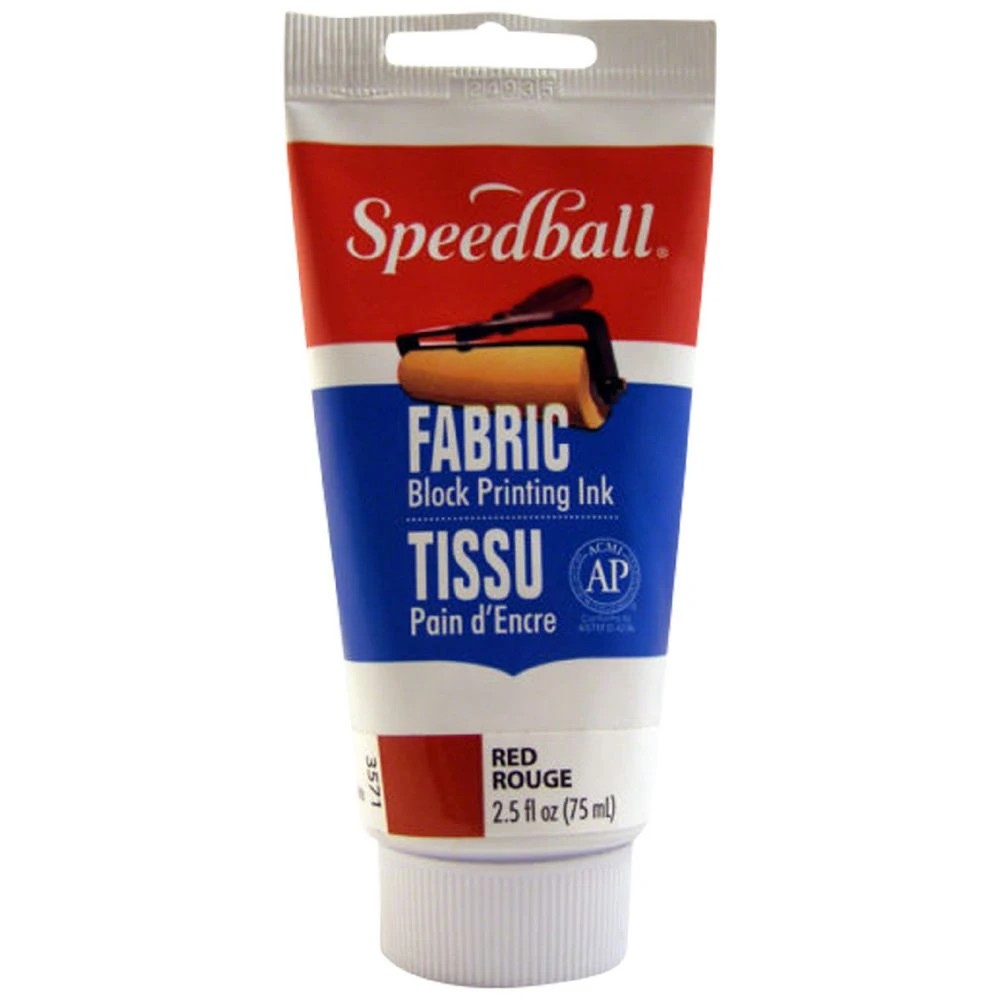 1 Speedball Fabric Block Ink 75mL Red, 1 of 3