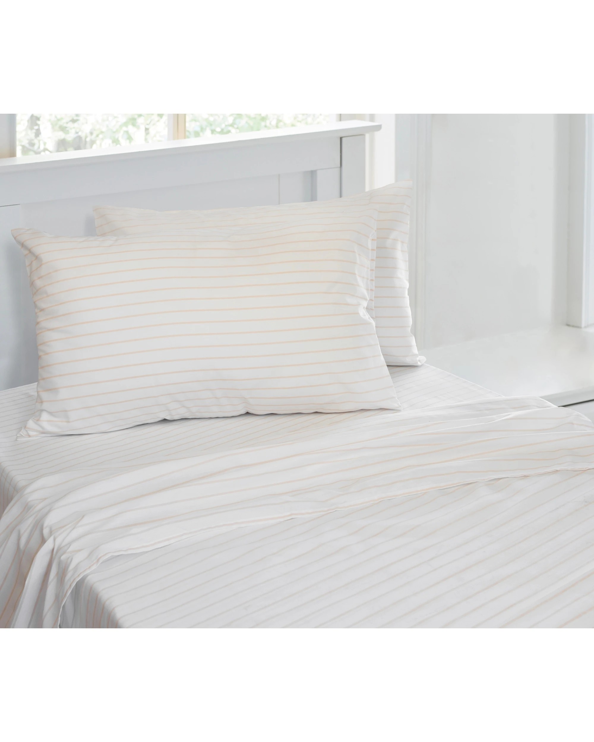 1 Jelly Bean Kids Striped Chambray Polyester Cotton Bedding Bed Sheet Set Watermelon - Single Bed - Red, 1 of 1