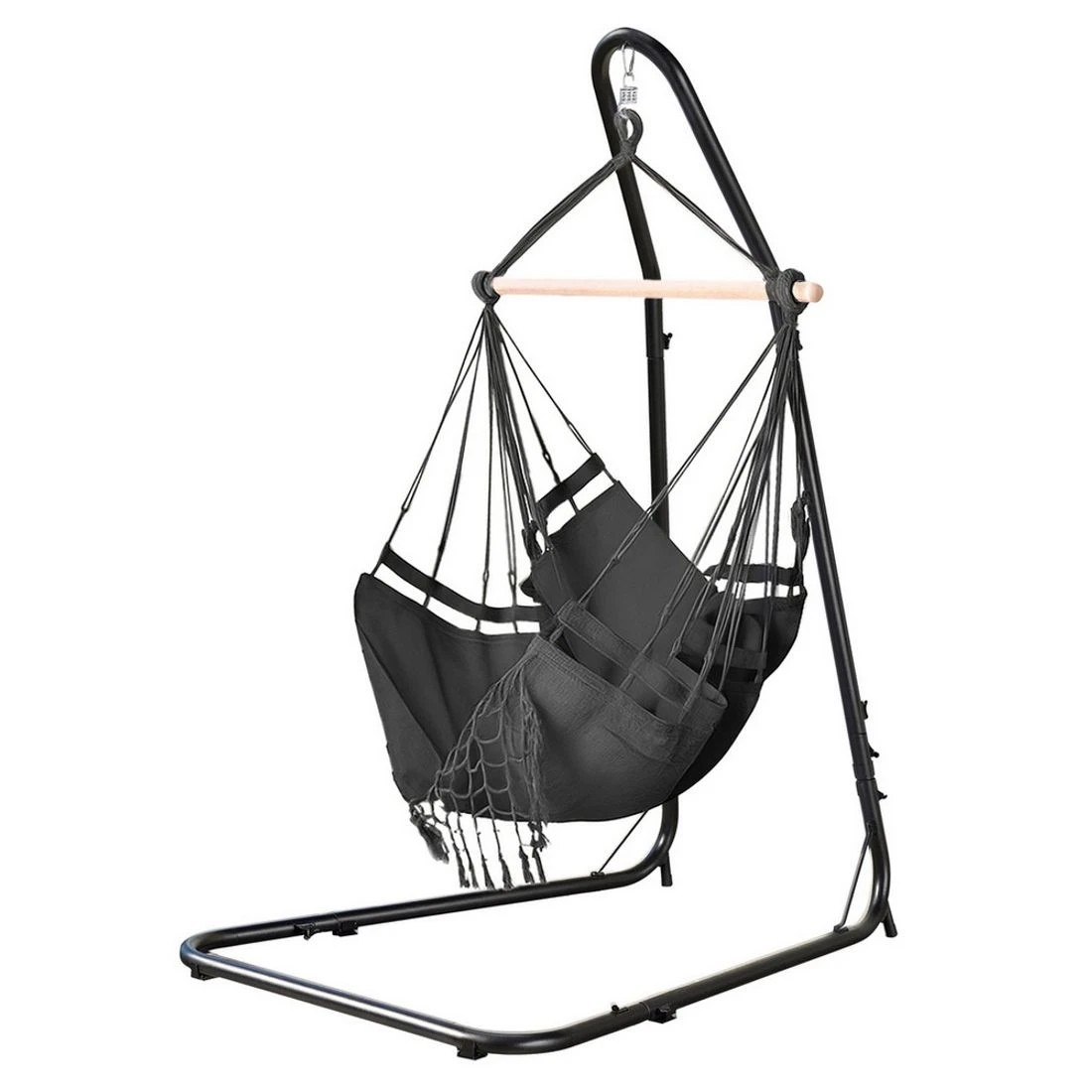 3 Gardeon Hammock Hanging Chair with Stand - - Multi, 3 of 6