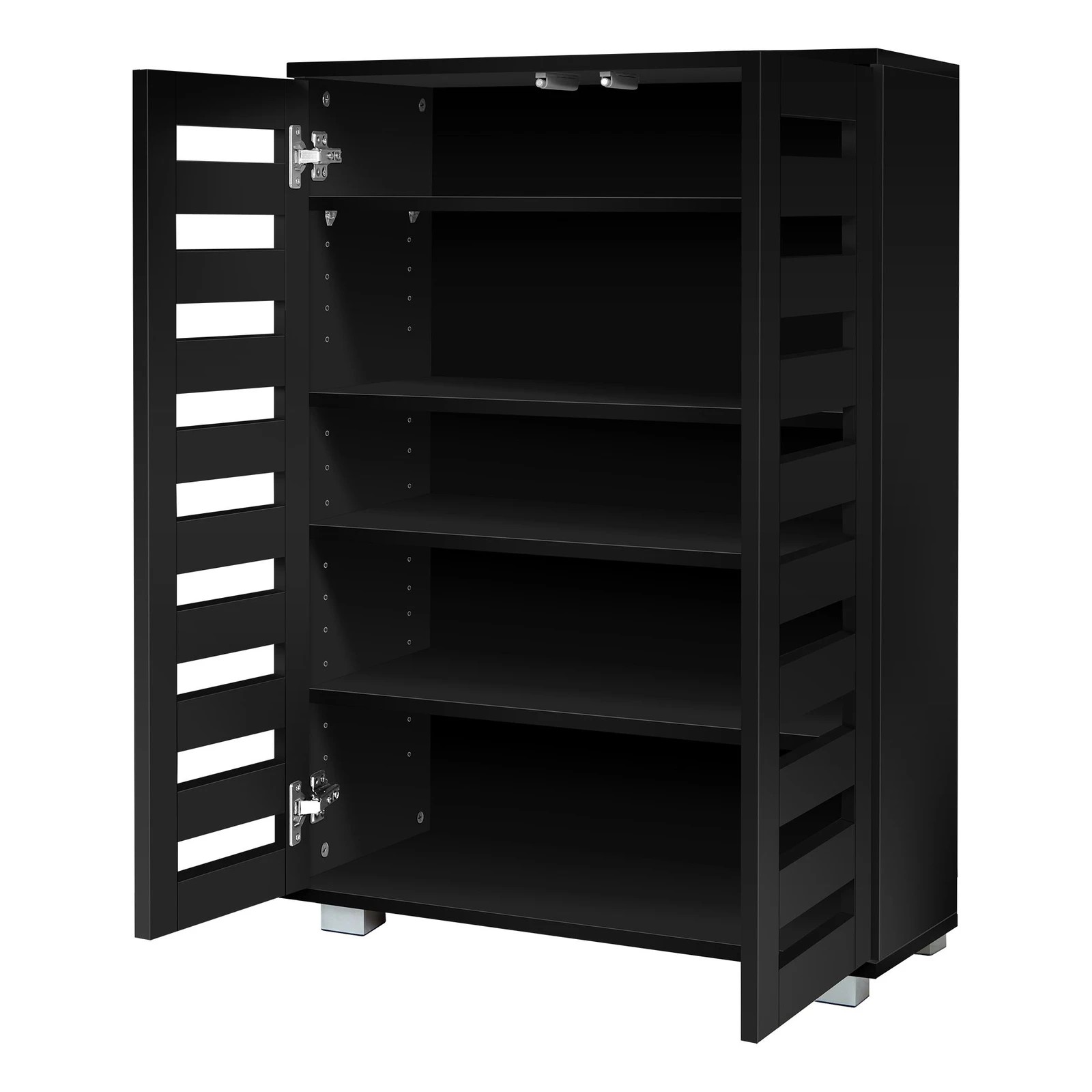 6 Alfordson Shoe Cabinet Organiser Storage Rack Drawer Shelf 21 pairs - Black, 6 of 10