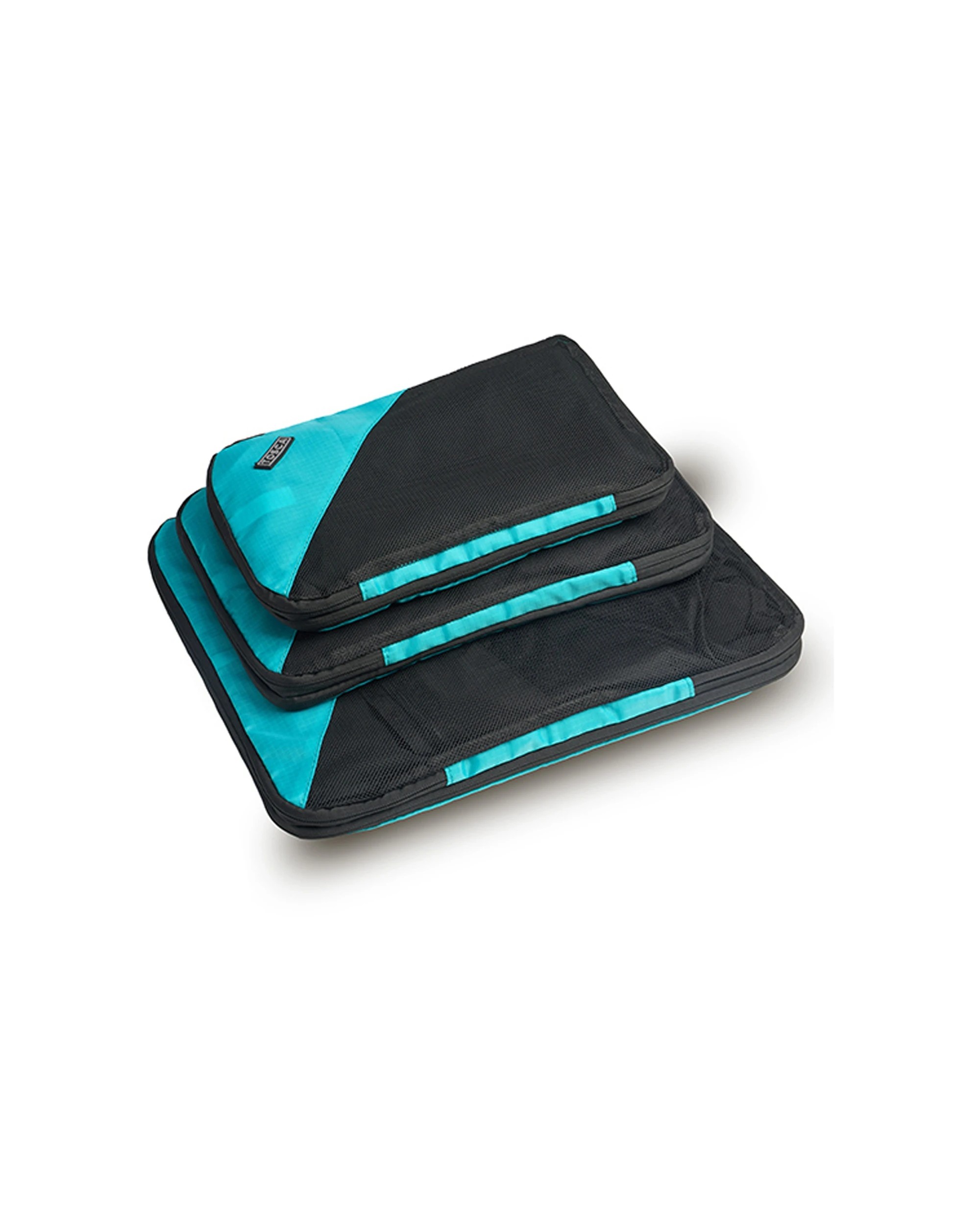 5 Tosca 2pc Compression Cube Men Travel Luggage Medium Organisers Teal - Blue, 5 of 5