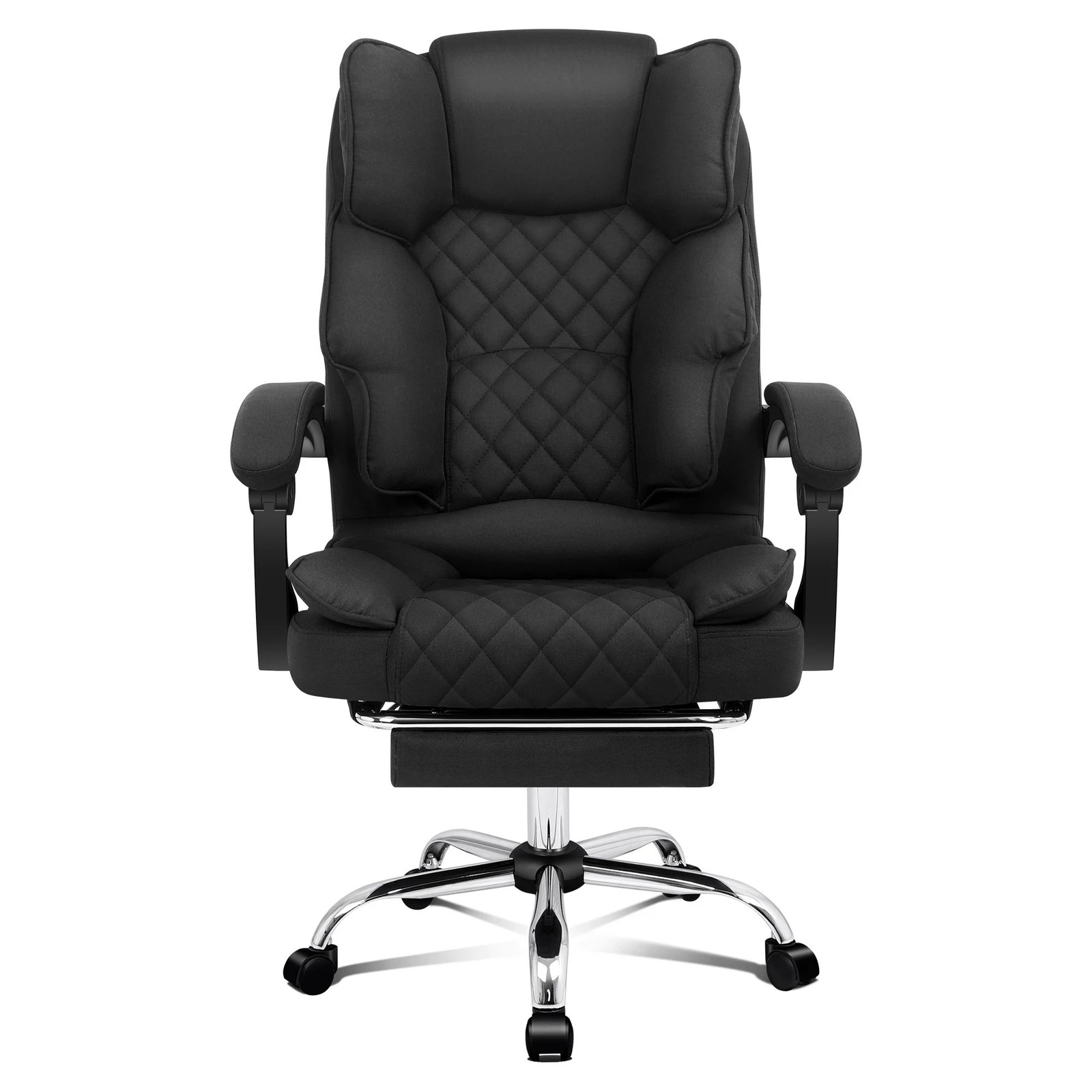 9 Alfordson Office Chair Gaming Executive Seat Computer Racer Fabric Recliner - Black, 9 of 10