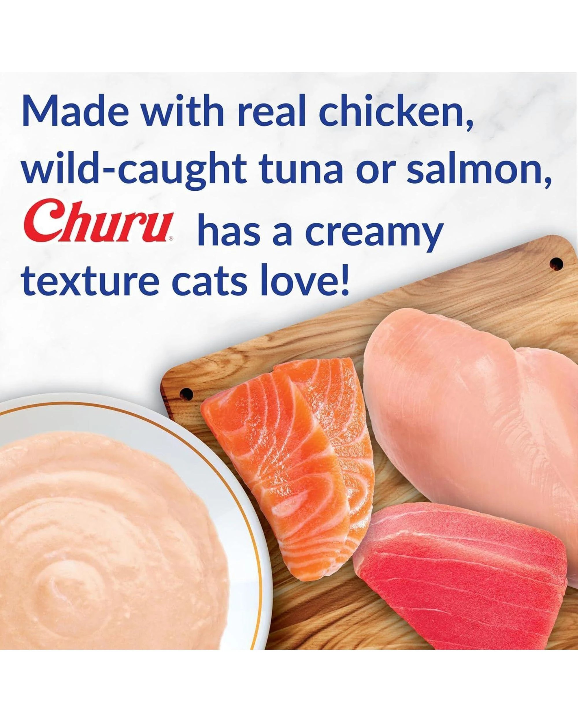 3 Inaba Senior 10+ Churu Puree Lickable Cat Treat Tuna with Salmon 6 x 56g, 3 of 6